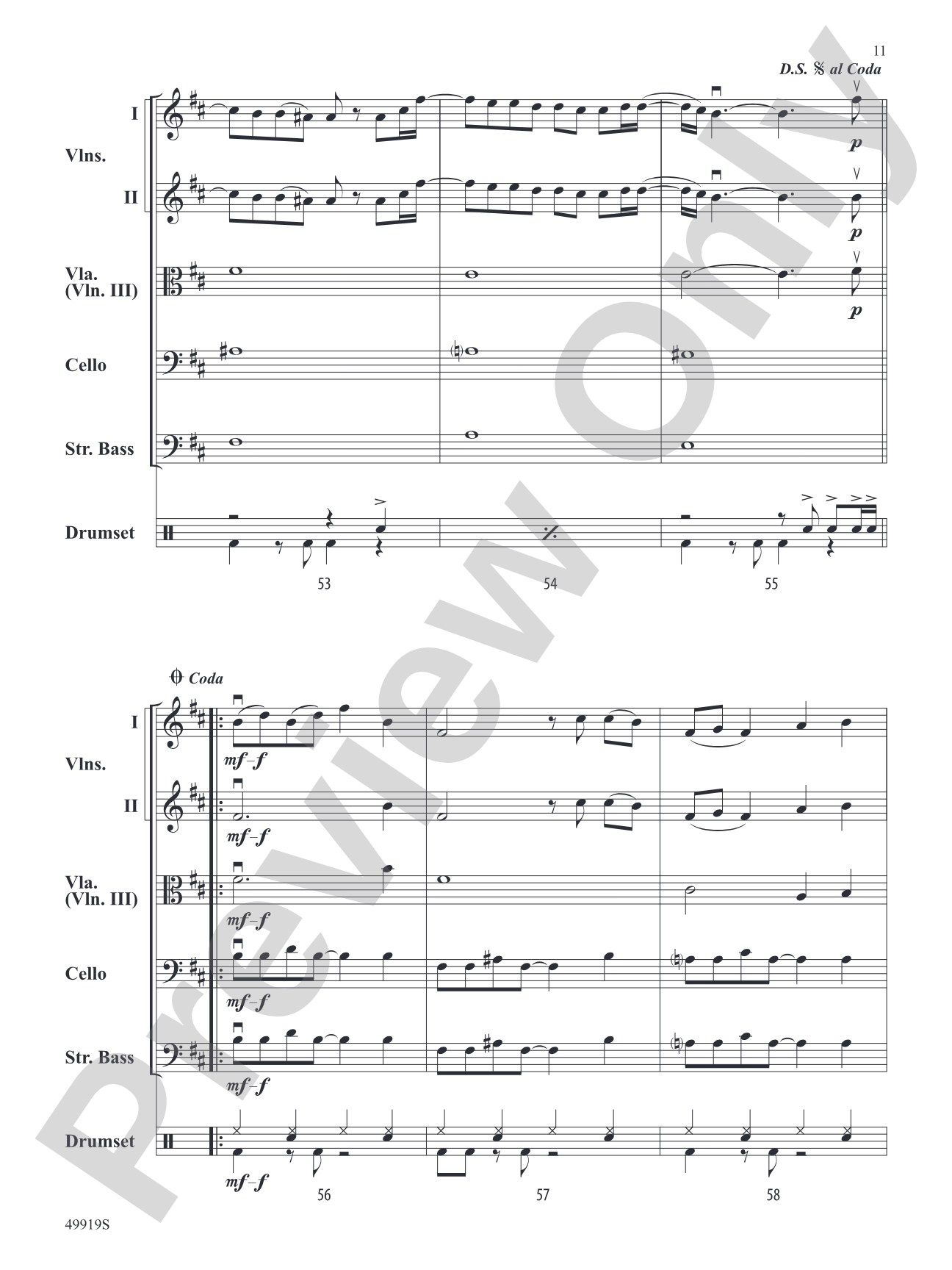 Bones: String Orchestra Conductor Score & Parts
