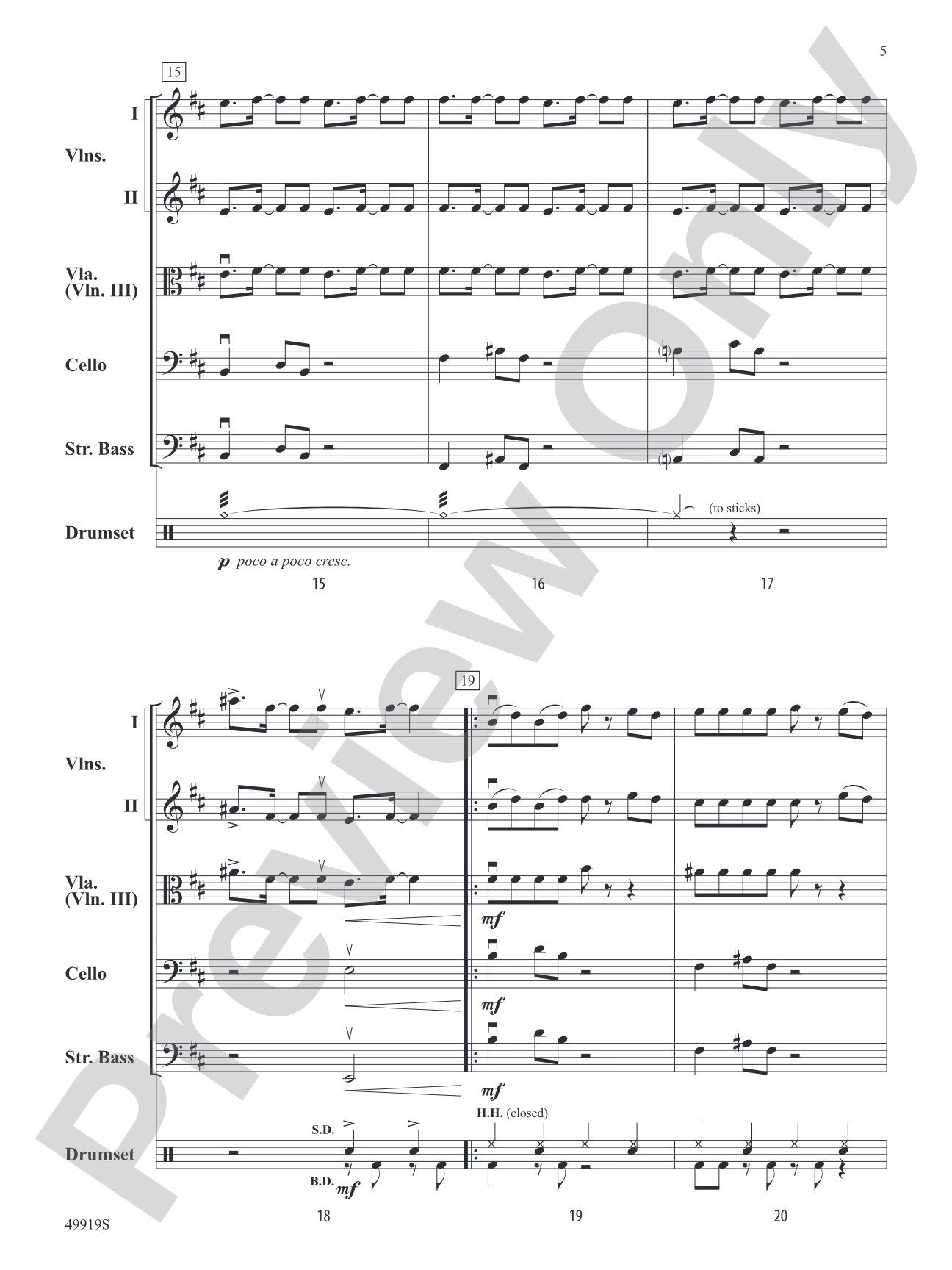 Bones: String Orchestra Conductor Score & Parts