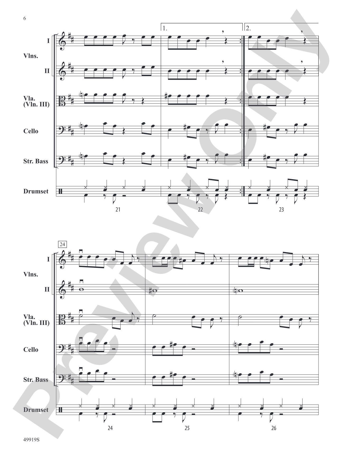 Bones: String Orchestra Conductor Score & Parts
