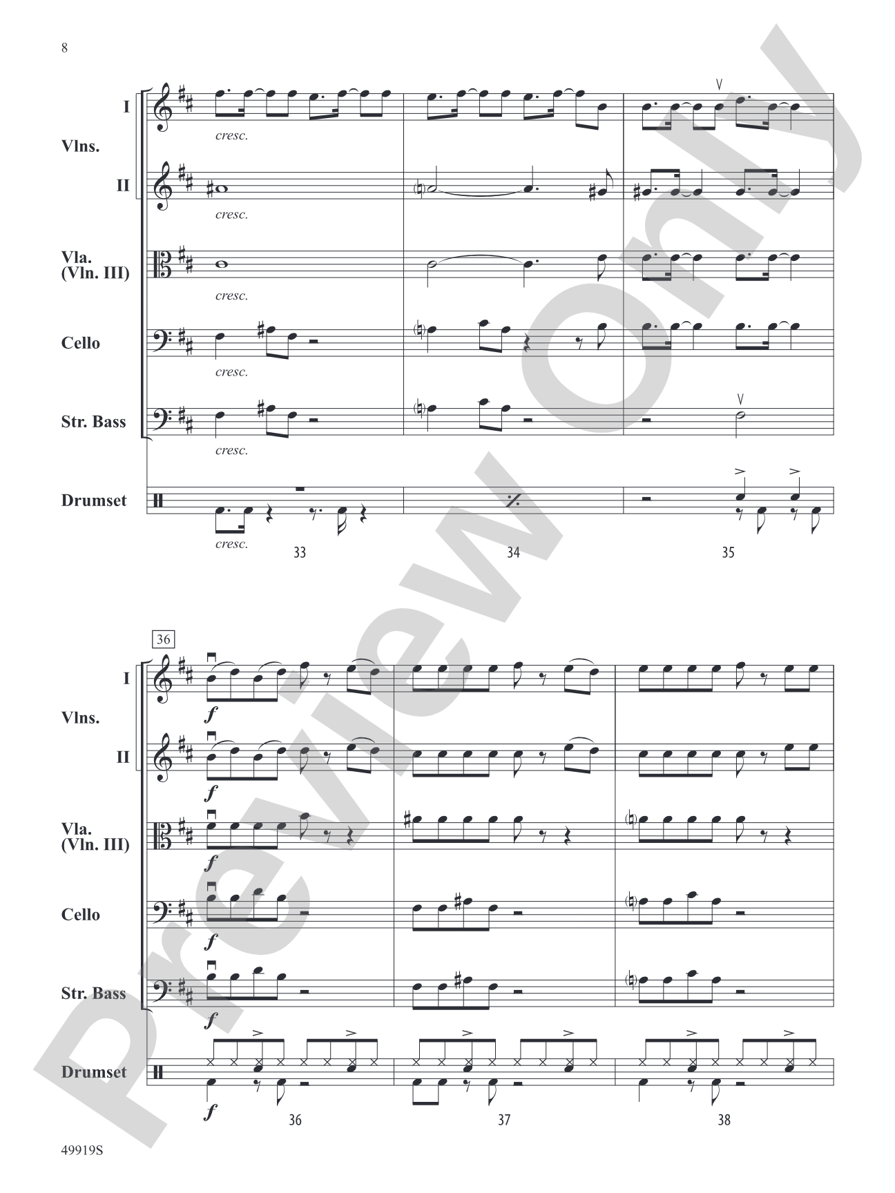 Bones: String Orchestra Conductor Score & Parts