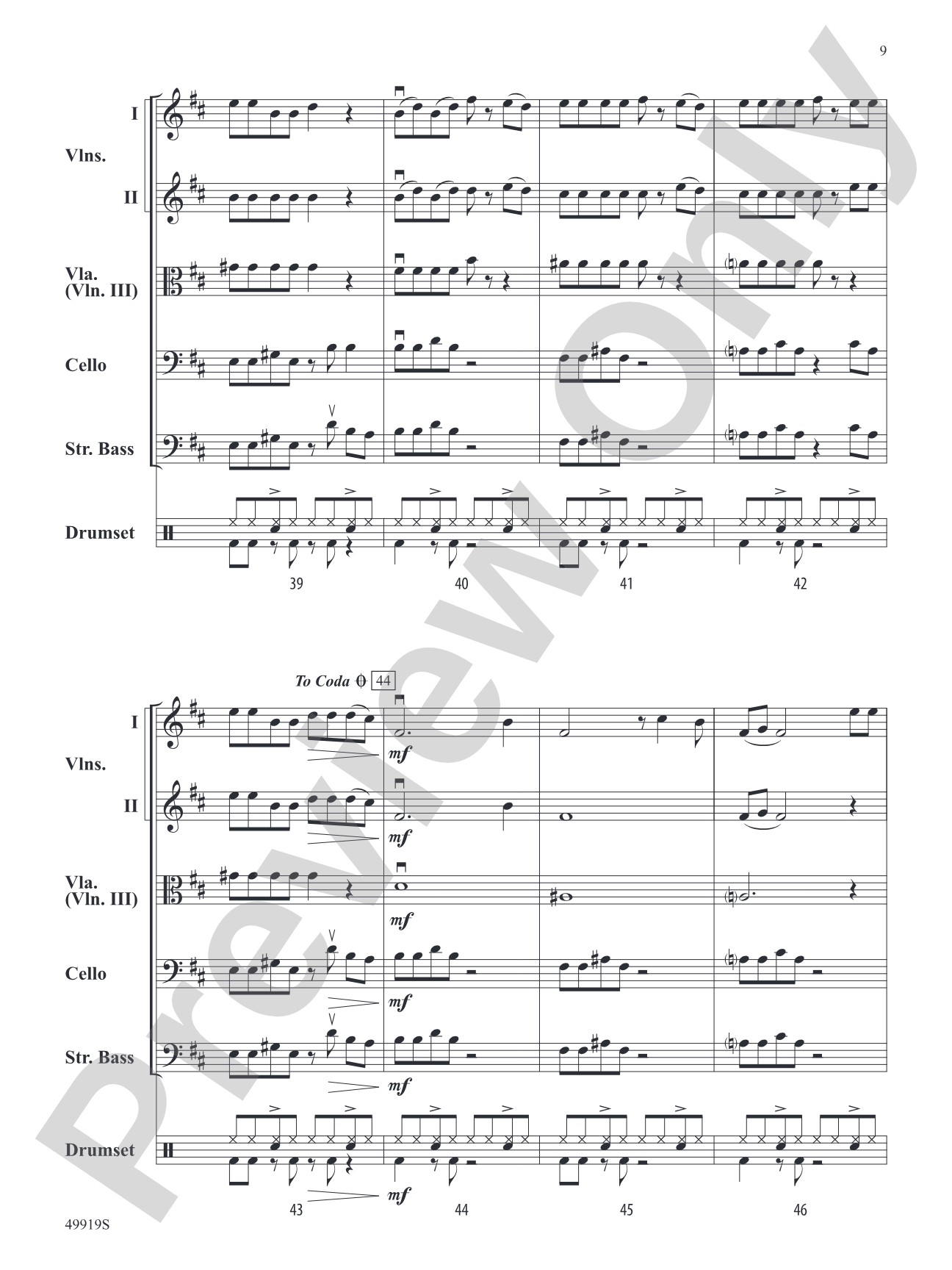 Bones: String Orchestra Conductor Score & Parts