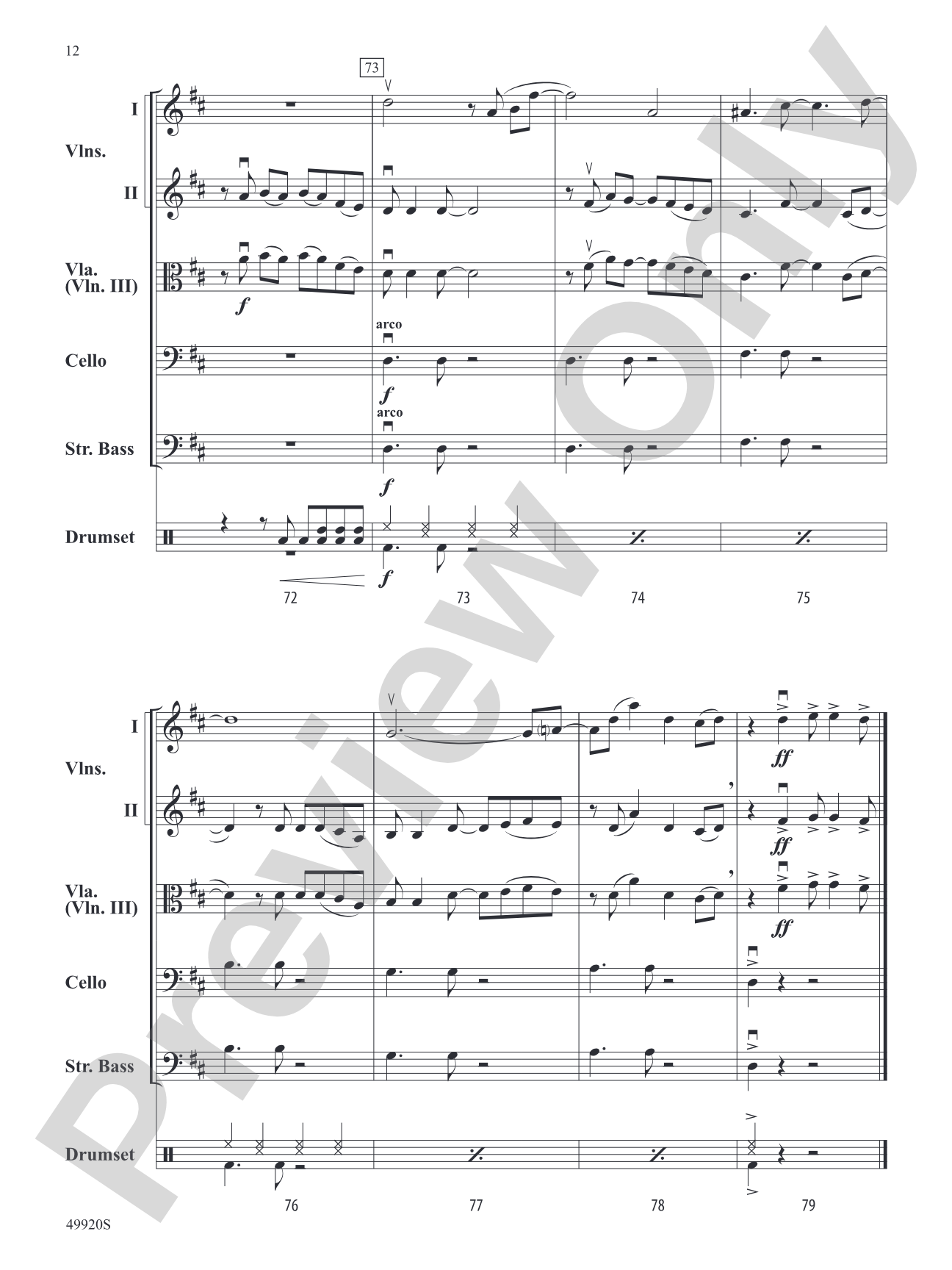 Made You Look: String Orchestra Conductor Score & Parts