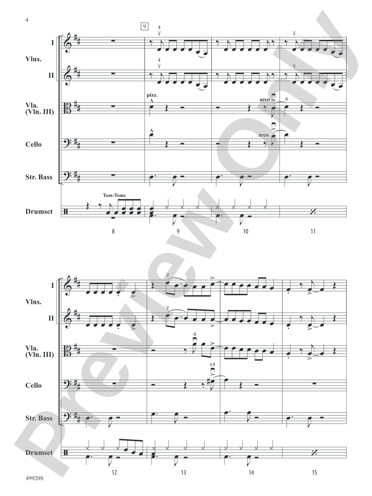 Made You Look: String Orchestra Conductor Score & Parts