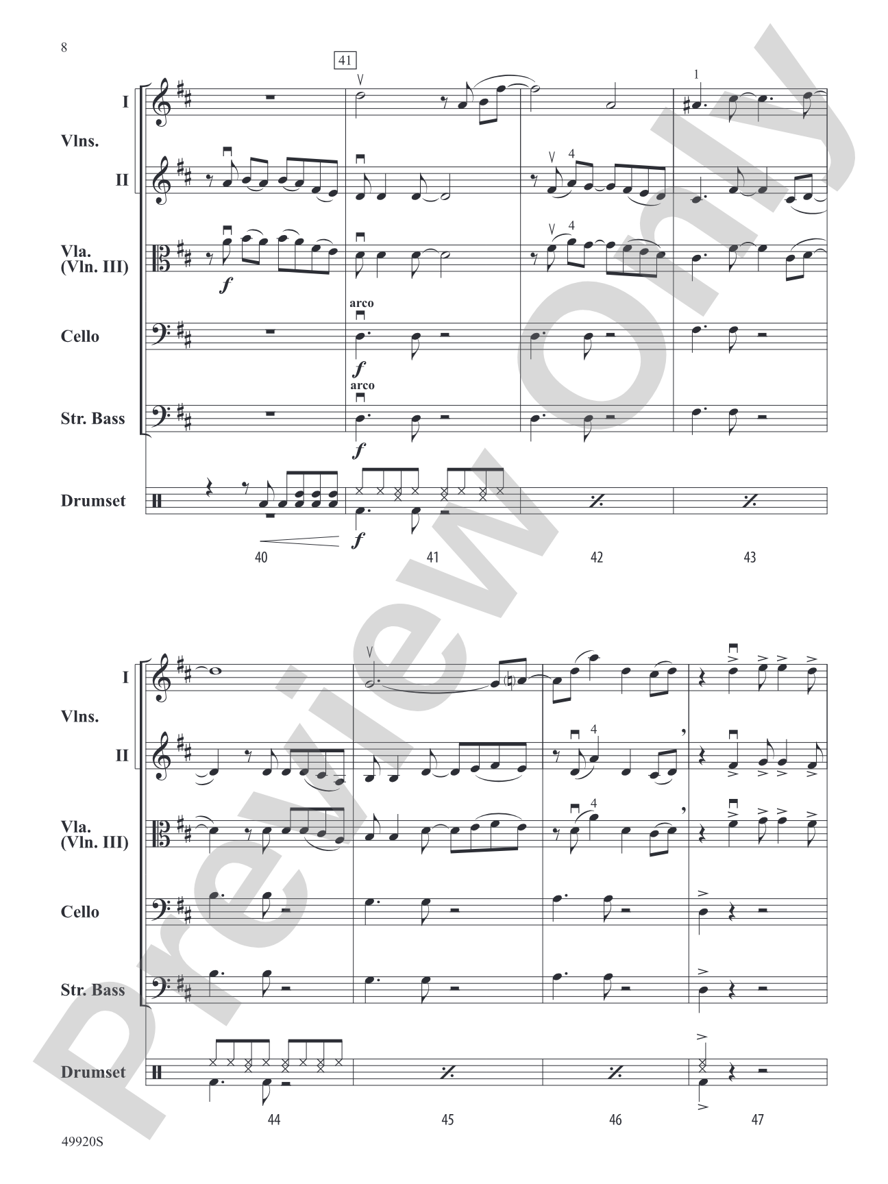 Made You Look: String Orchestra Conductor Score & Parts