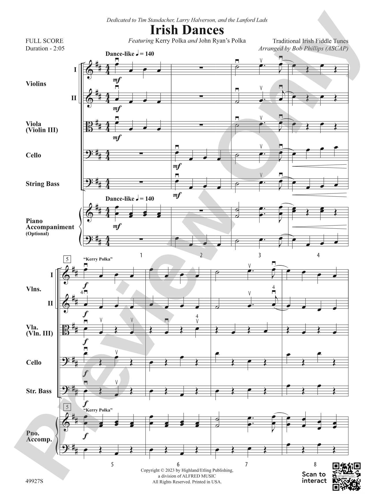 Irish Dances: String Orchestra Conductor Score & Parts