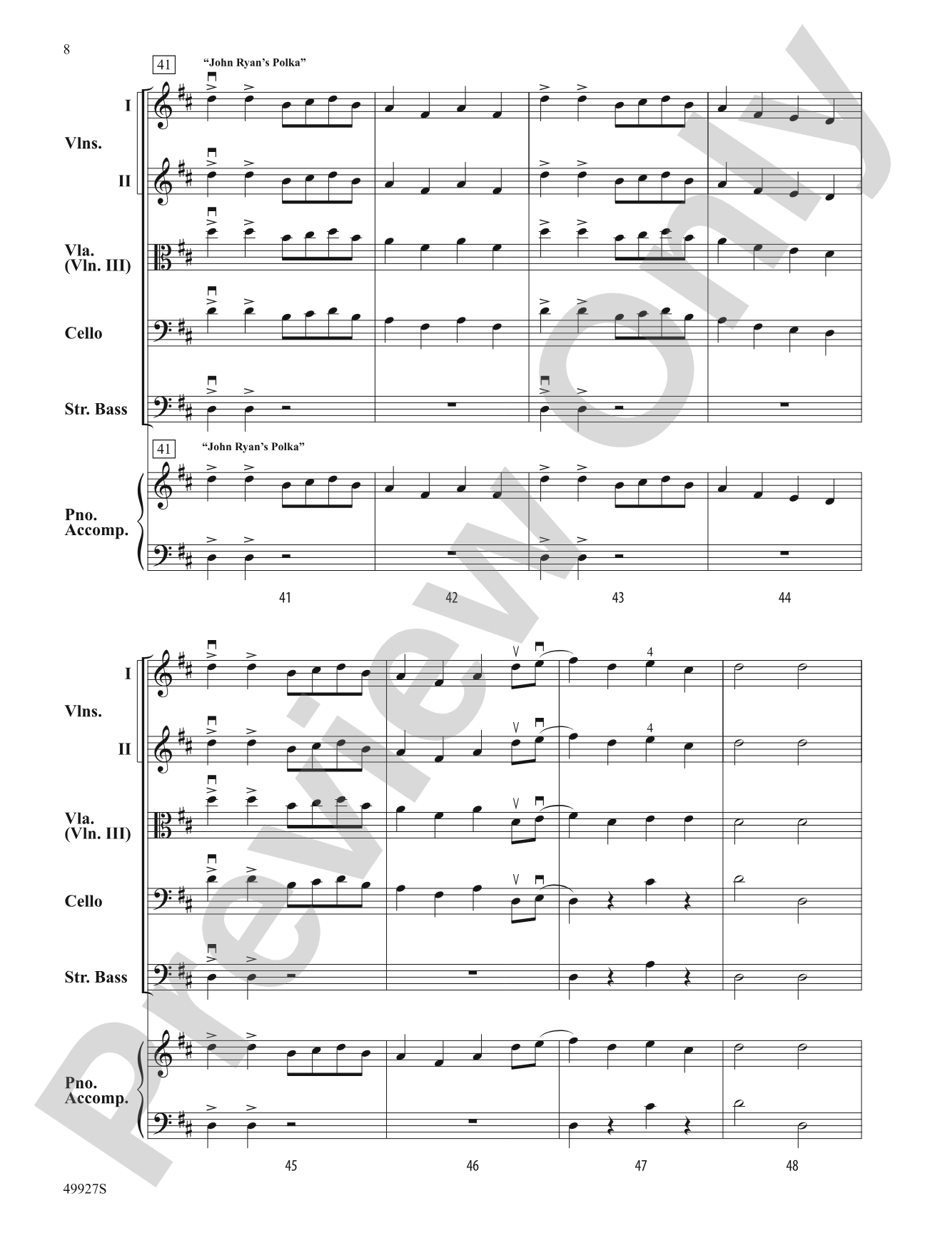 Irish Dances: String Orchestra Conductor Score & Parts
