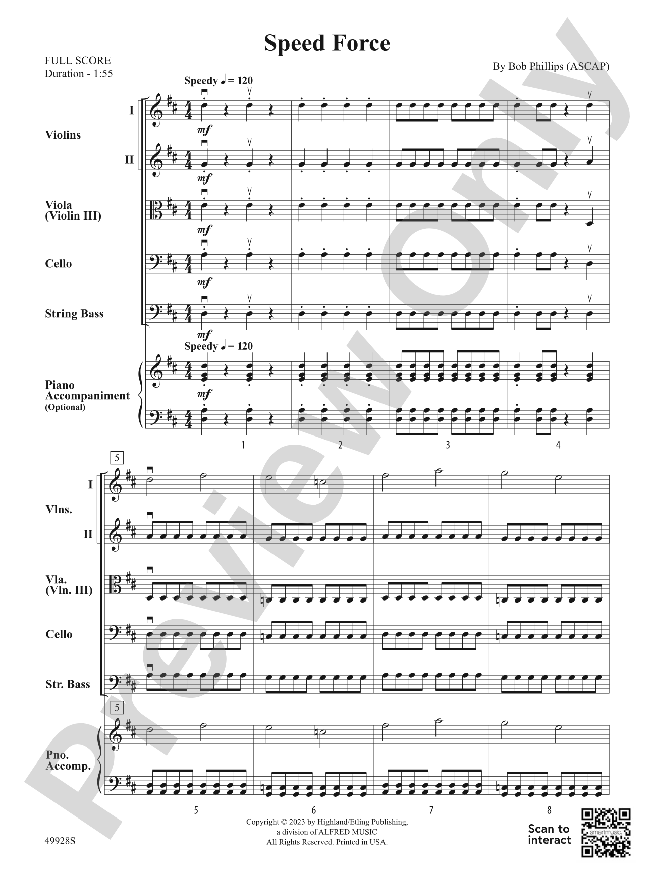 Speed Force: String Orchestra Conductor Score & Parts