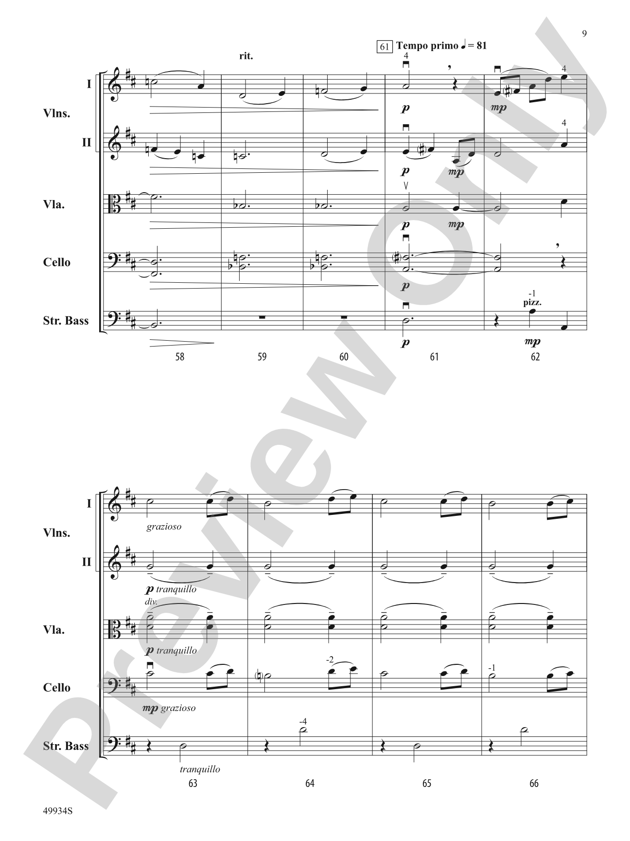 Lotus: String Orchestra Conductor Score & Parts