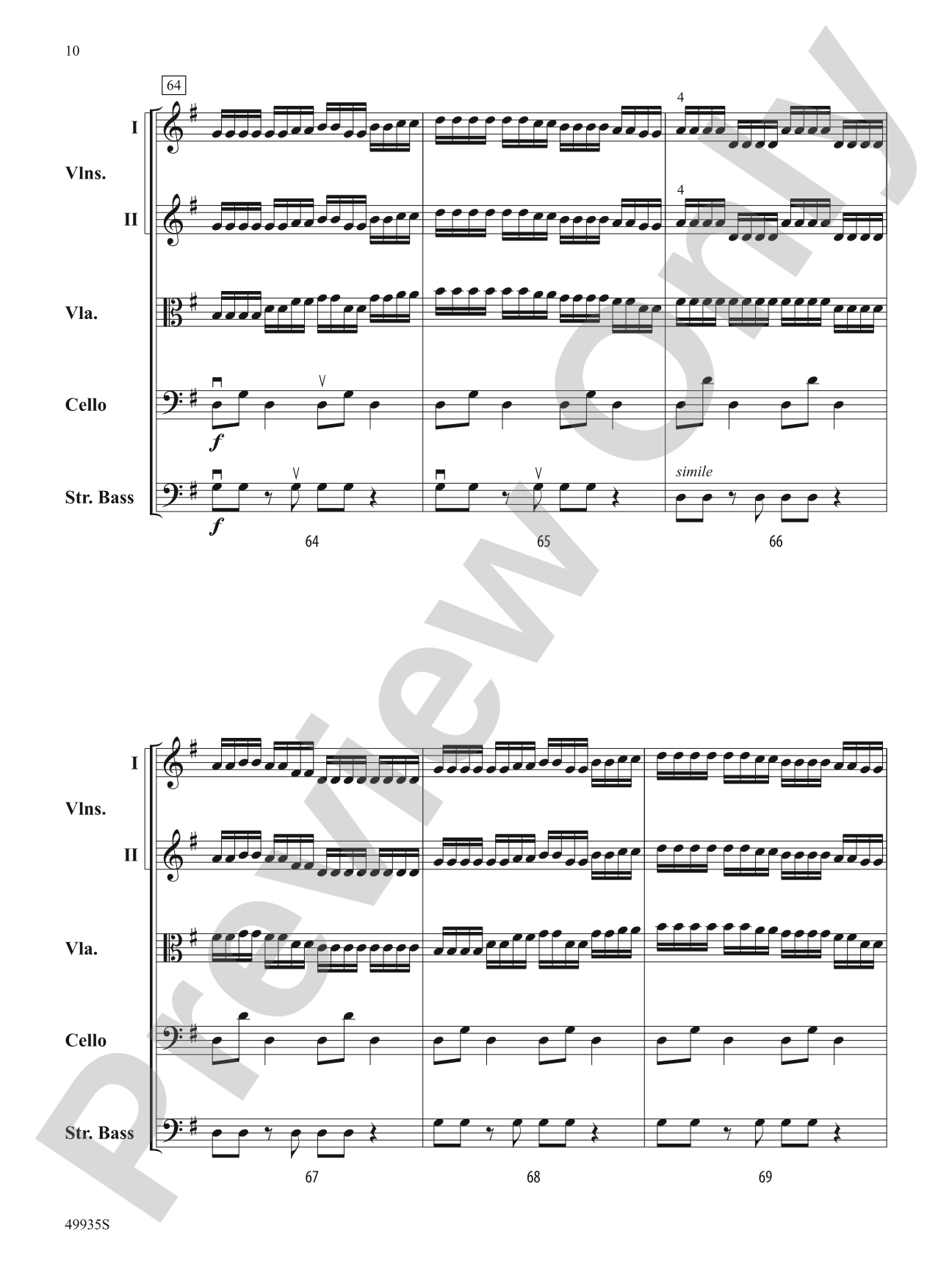 Shaker Variations: String Orchestra Conductor Score & Parts