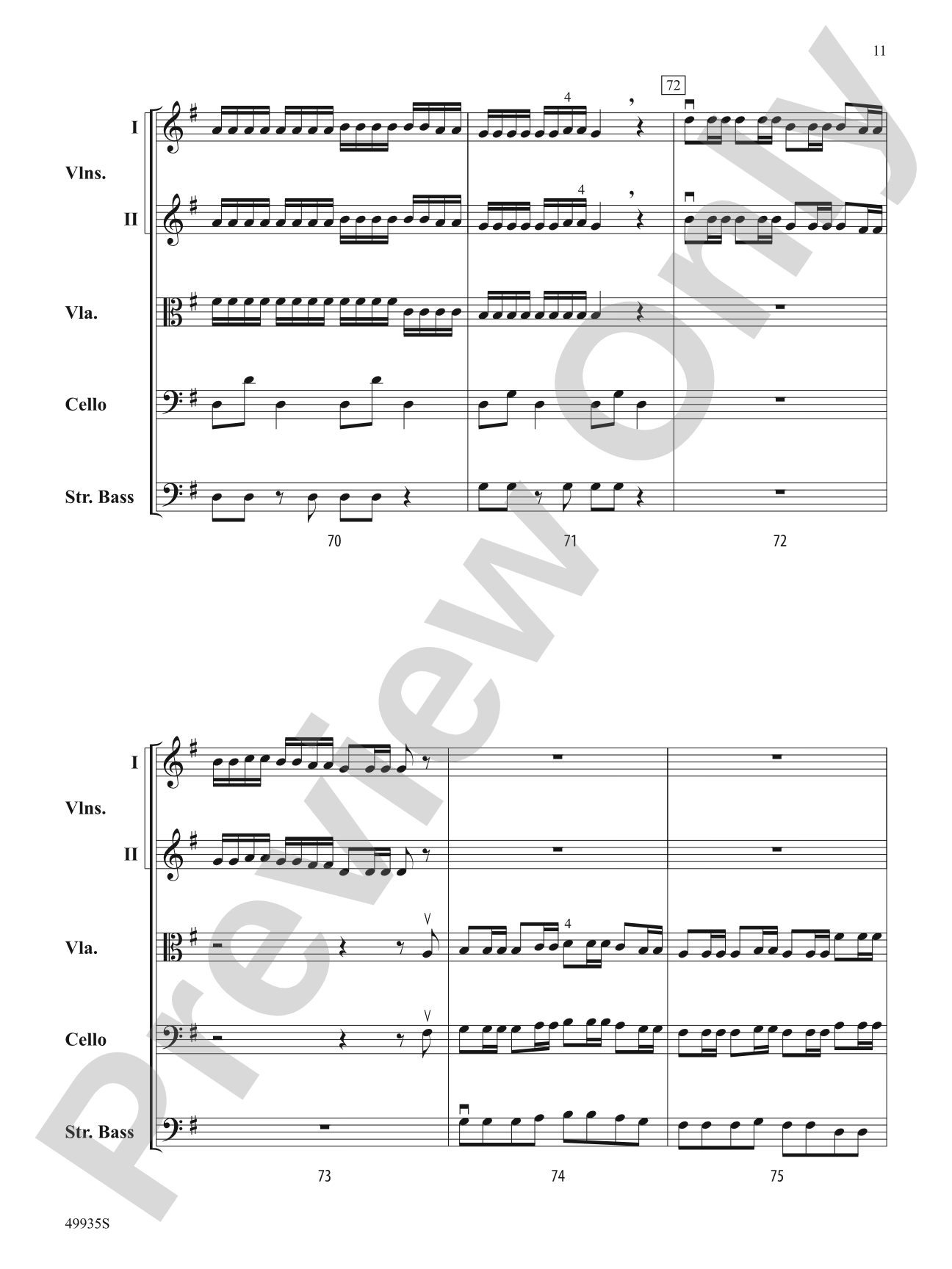 Shaker Variations: String Orchestra Conductor Score & Parts