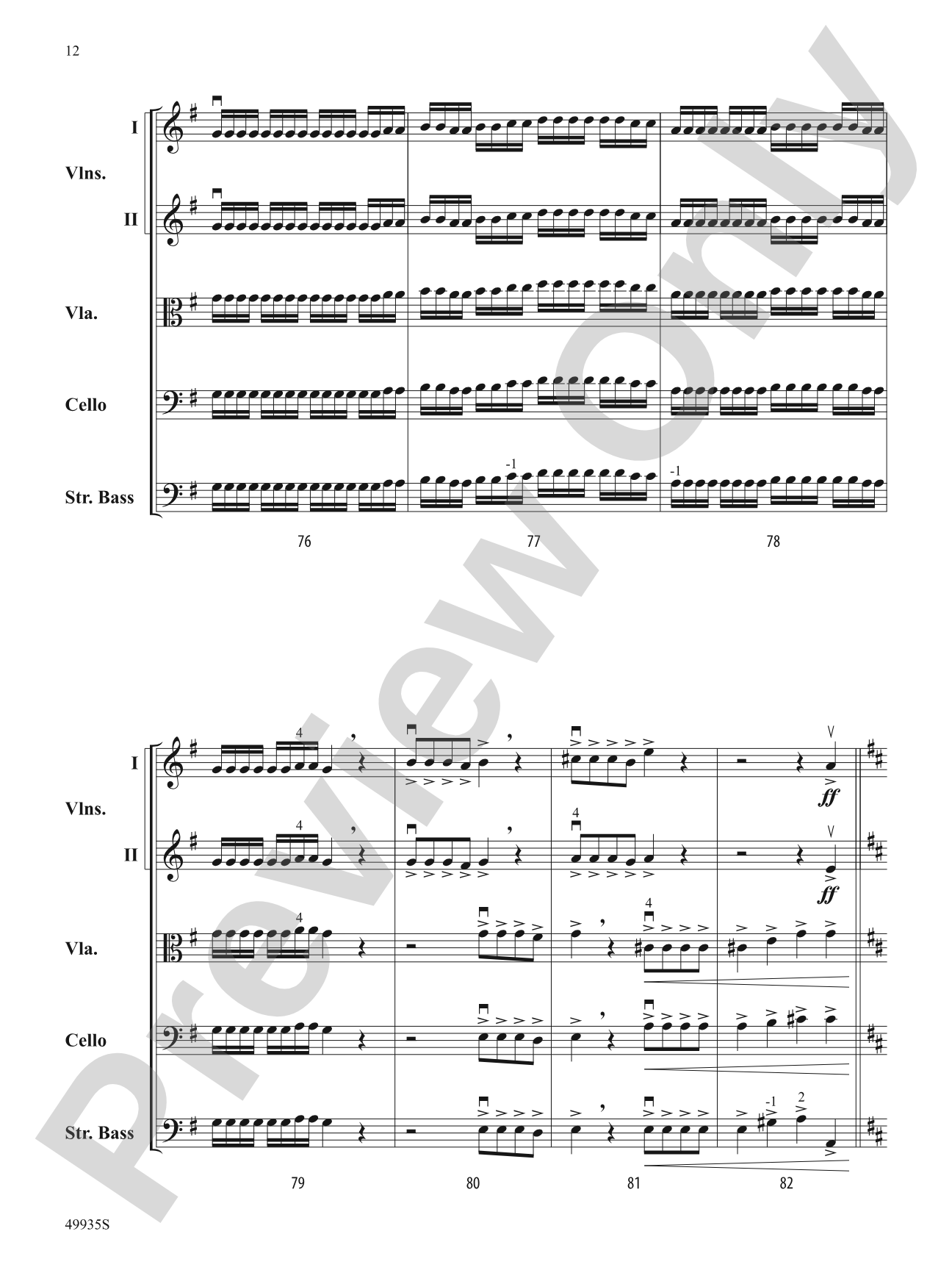 Shaker Variations: String Orchestra Conductor Score & Parts
