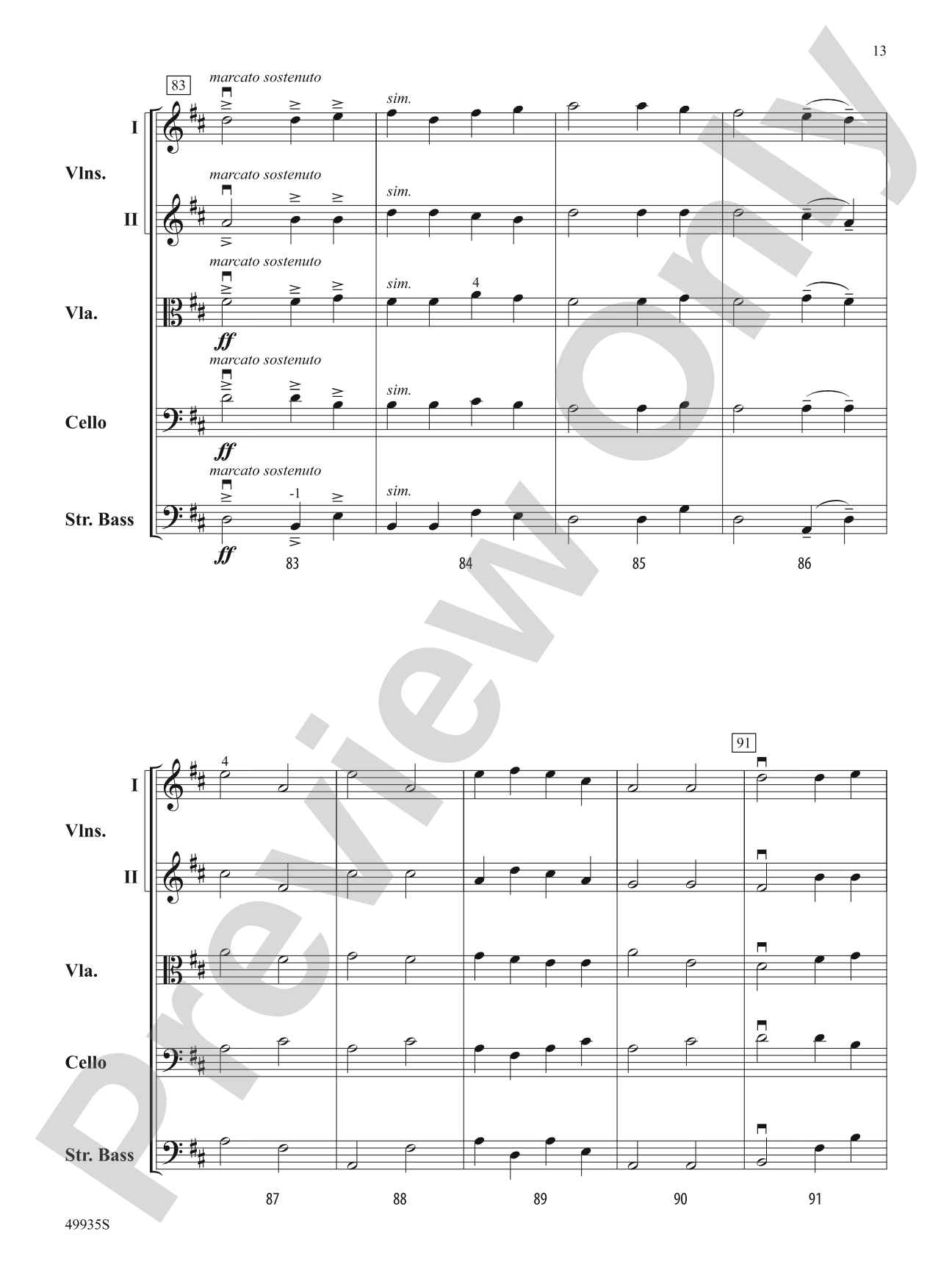 Shaker Variations: String Orchestra Conductor Score & Parts