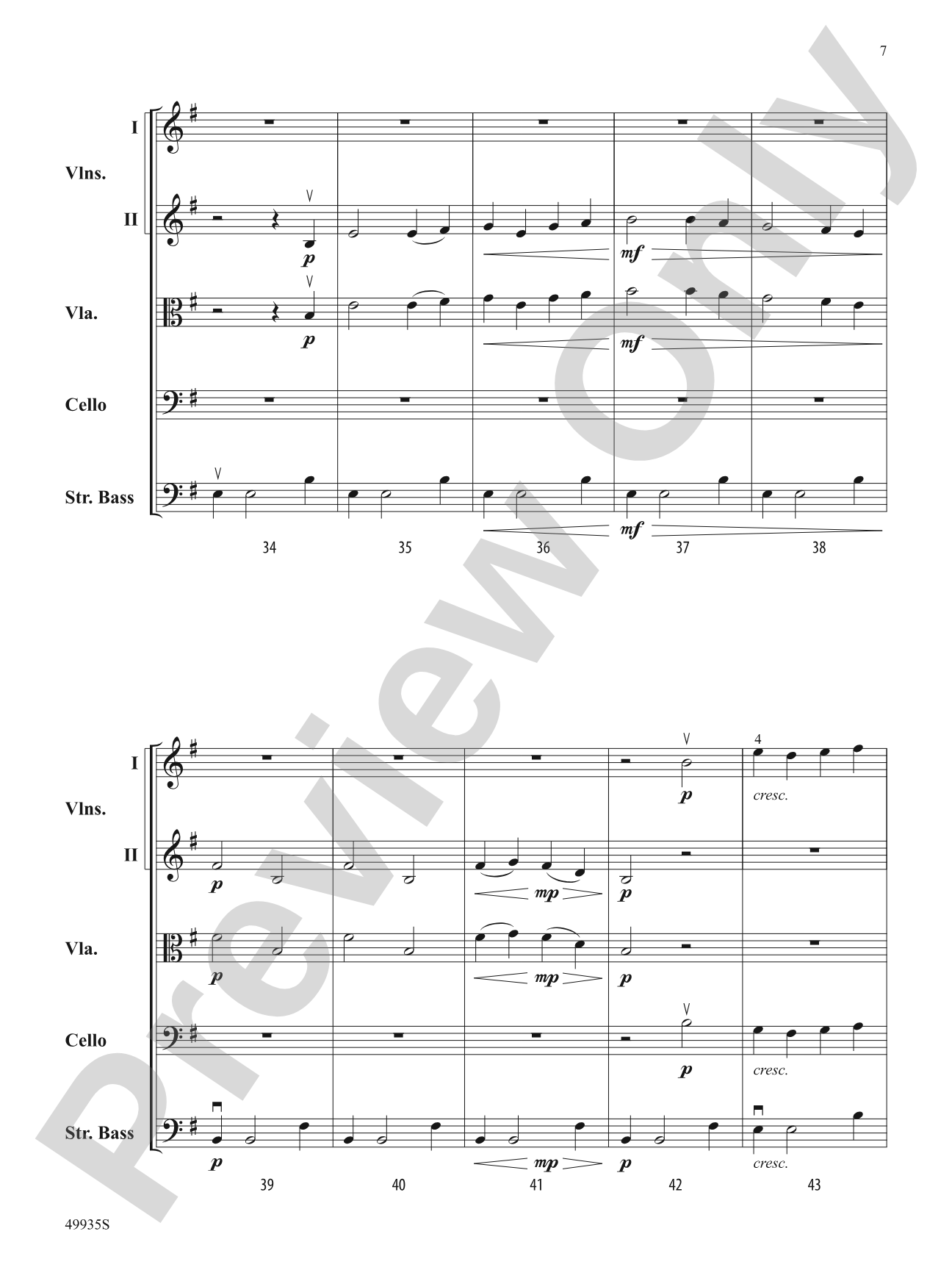 Shaker Variations: String Orchestra Conductor Score & Parts