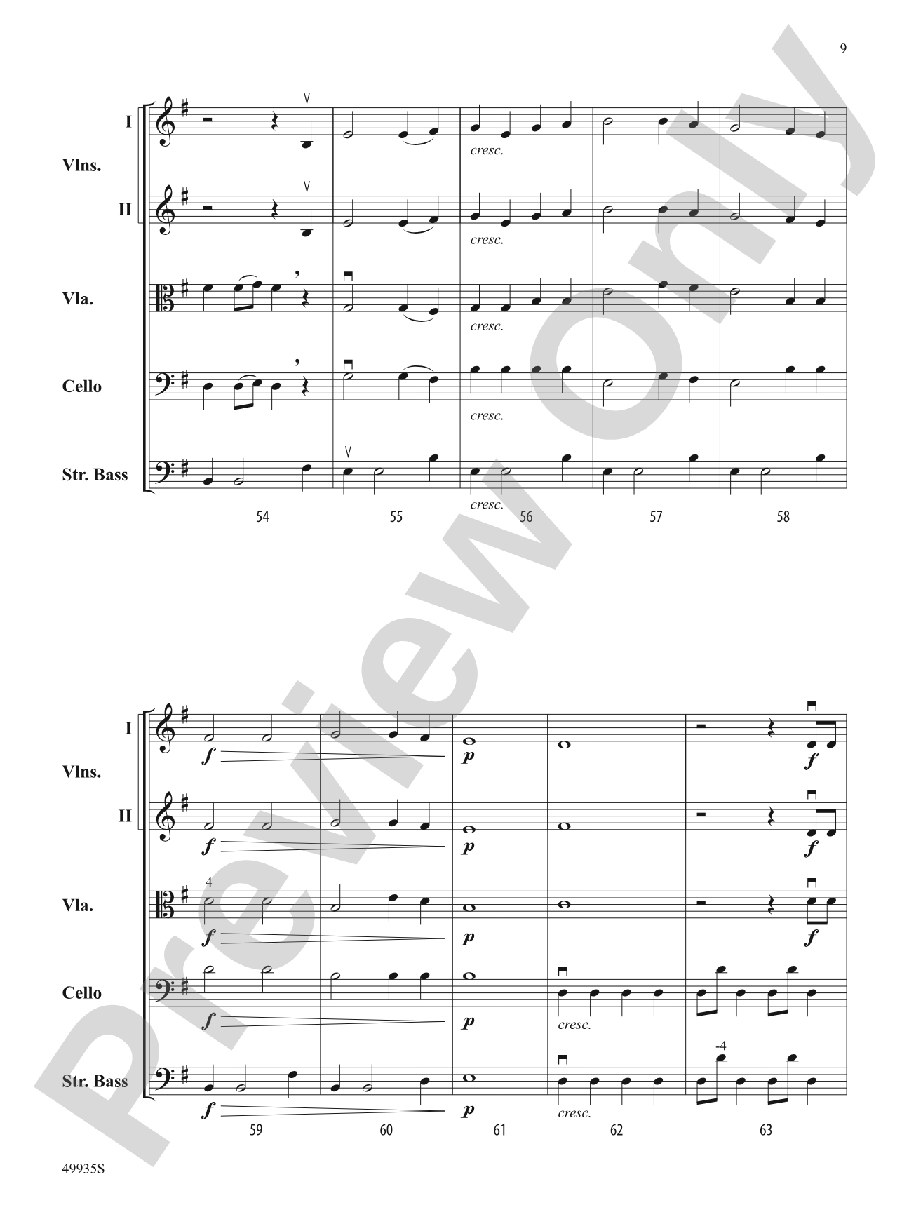 Shaker Variations: String Orchestra Conductor Score & Parts