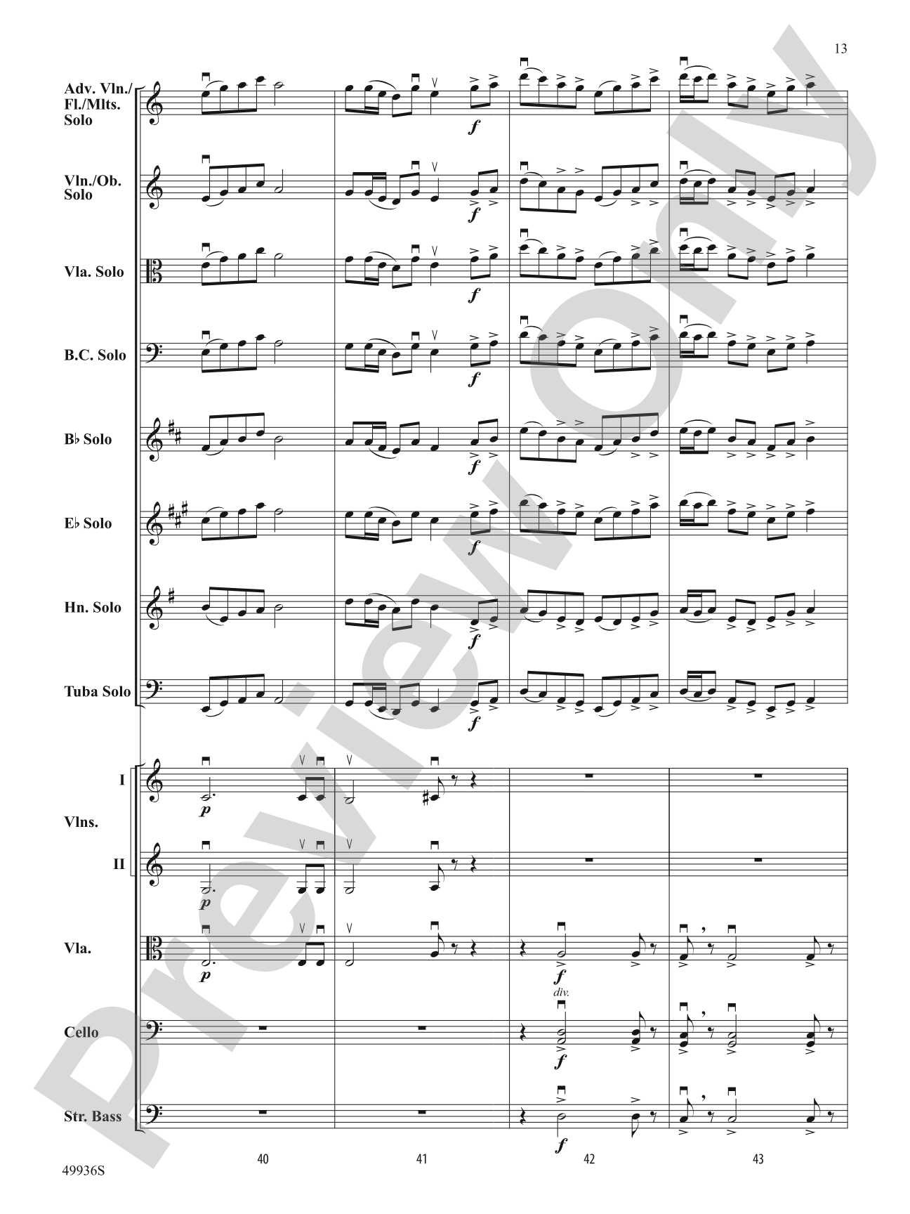 A Chameleon Concerto: String Orchestra Conductor Score & Parts