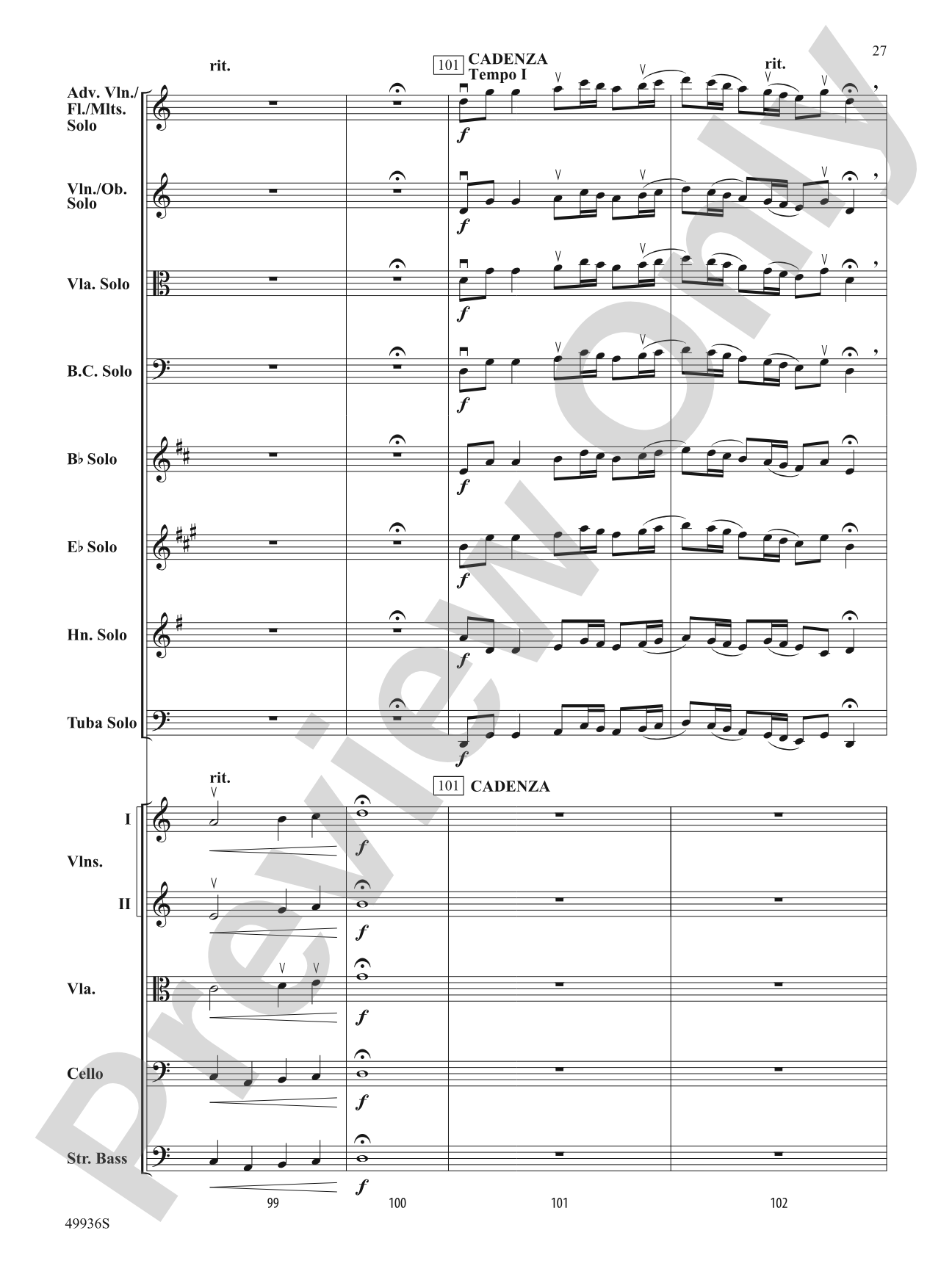 A Chameleon Concerto: String Orchestra Conductor Score & Parts