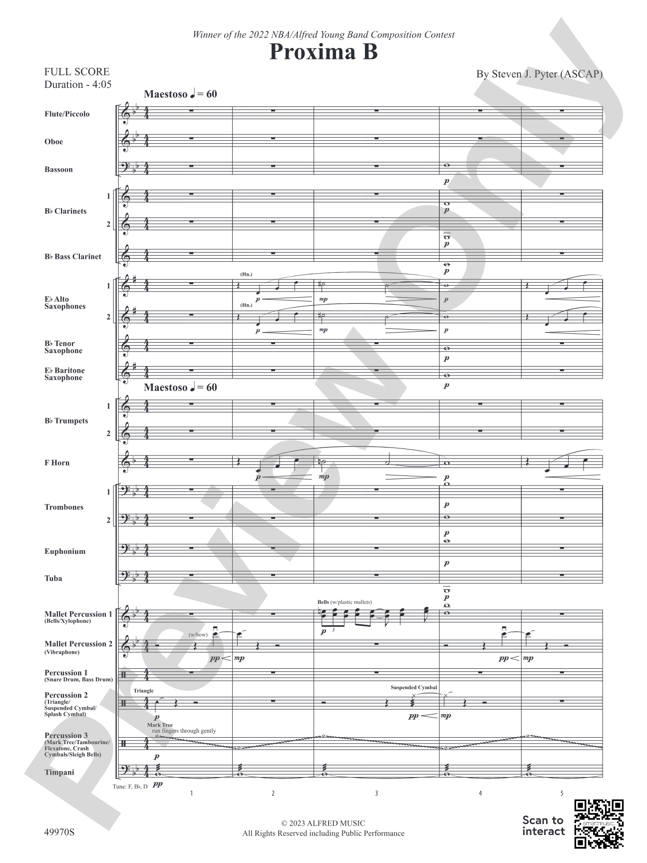 Proxima B: Concert Band Conductor Score & Parts