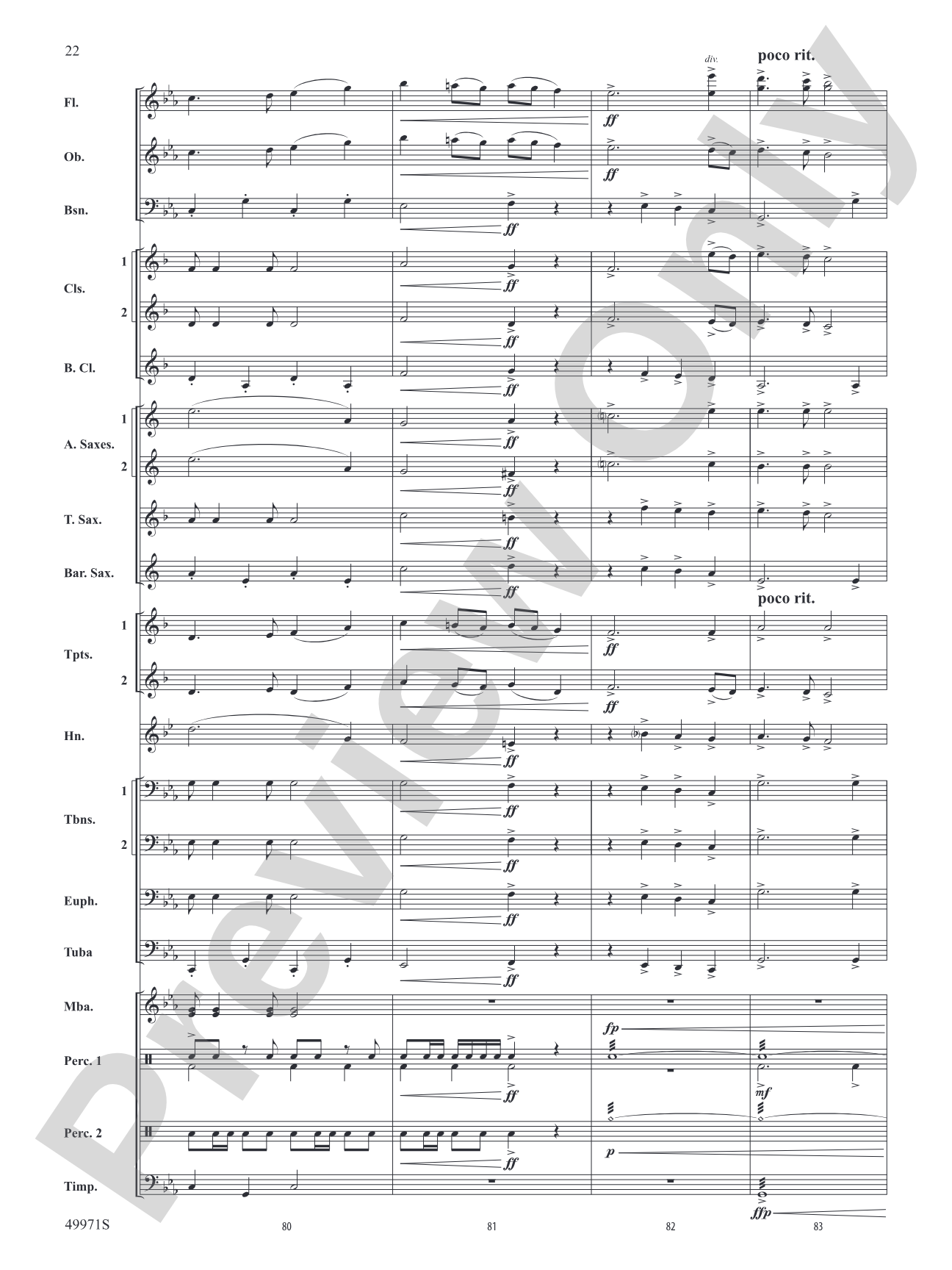 Rio Bravo: Concert Band Conductor Score & Parts