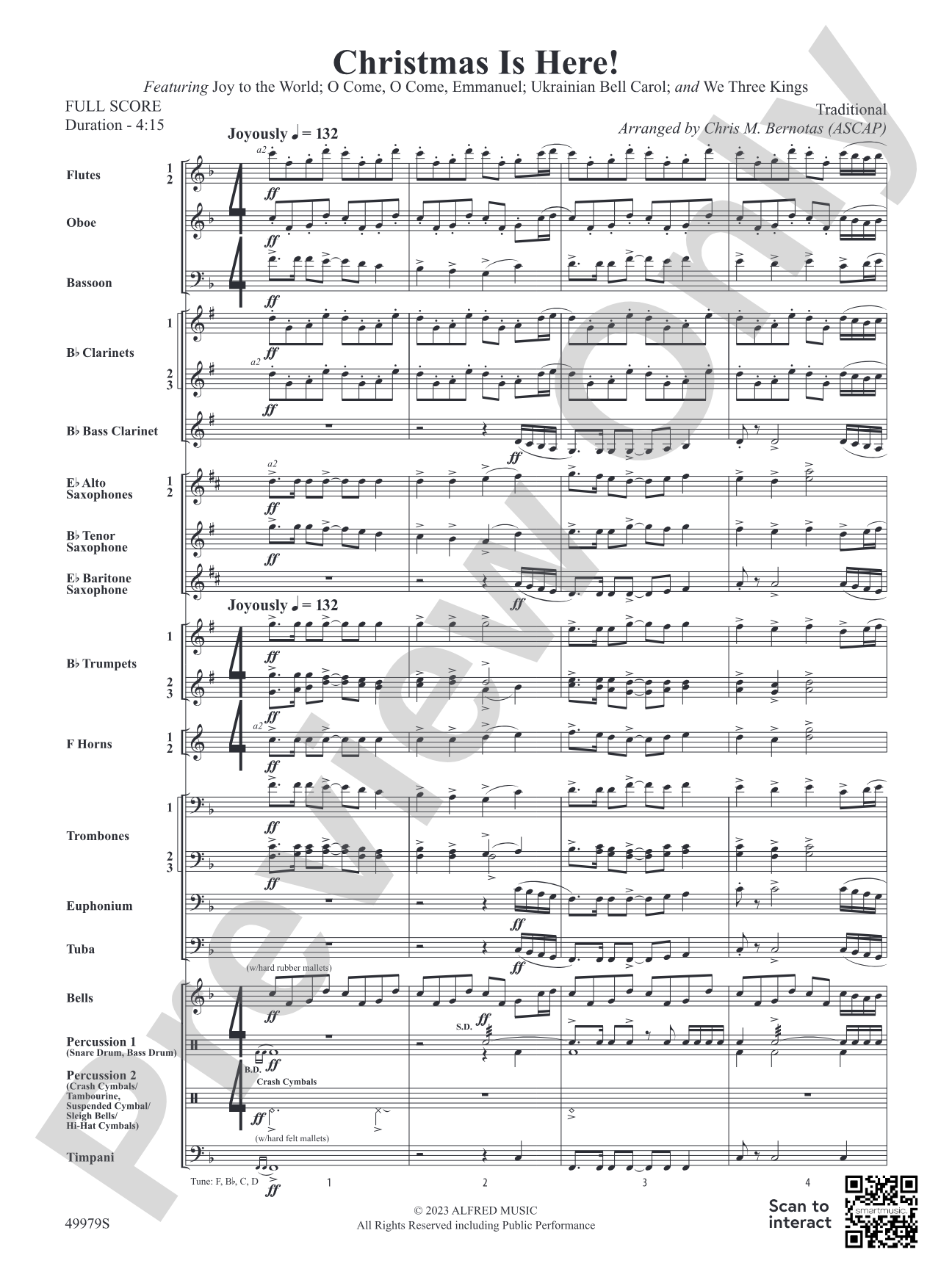 Christmas Is Here!: Concert Band Conductor Score & Parts