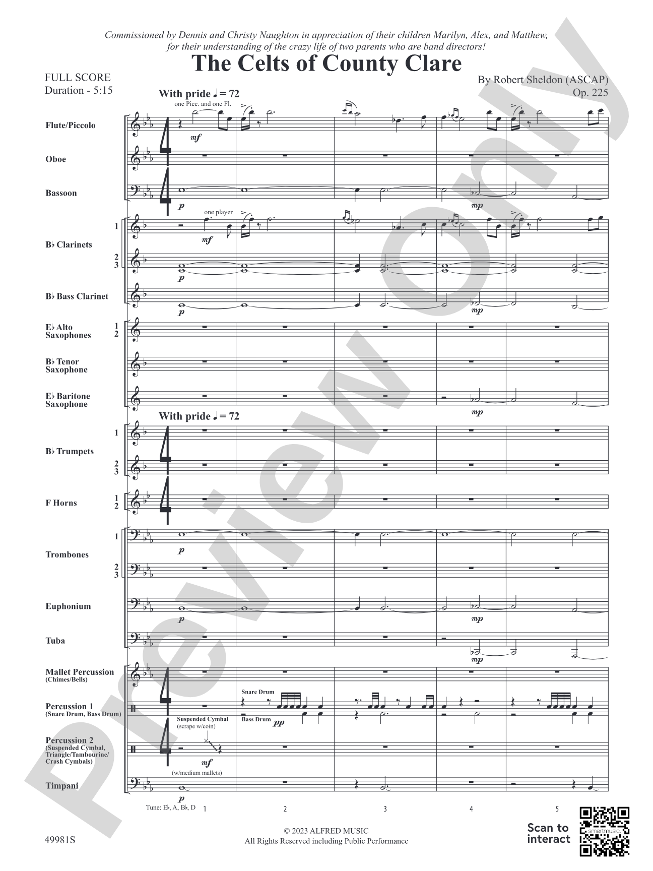 The Celts of County Clare: Concert Band Conductor Score & Parts