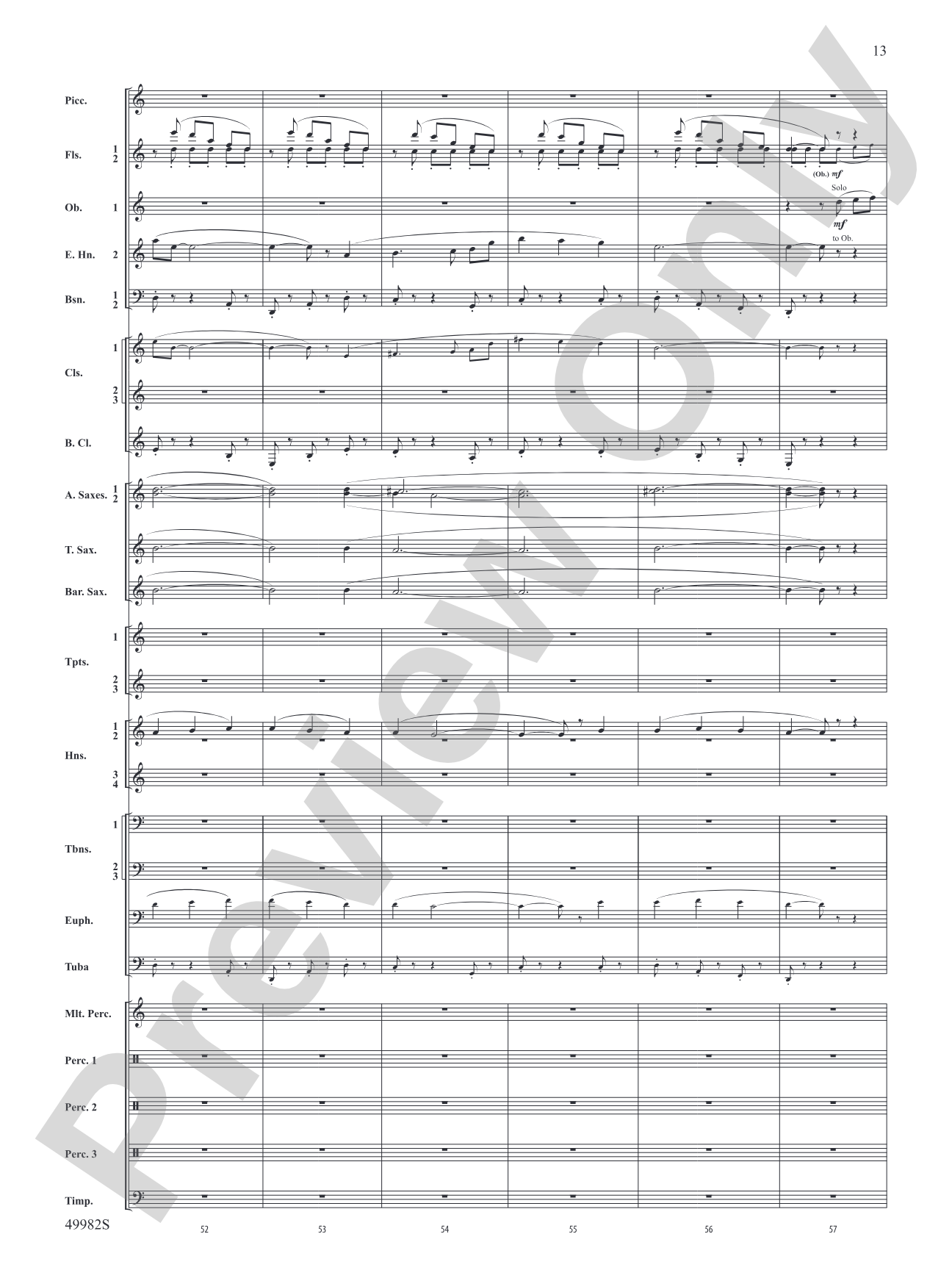 Midnight Ride: Concert Band Conductor Score & Parts