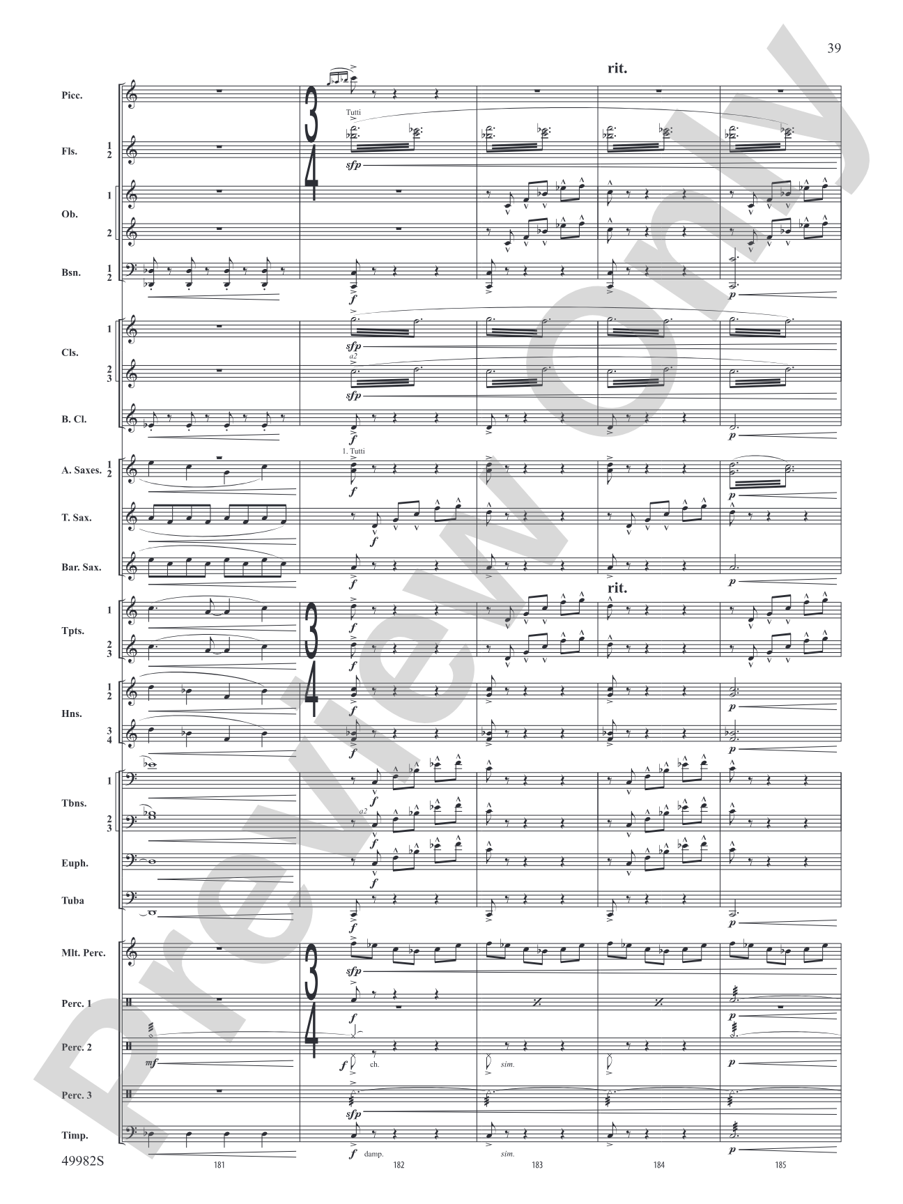 Midnight Ride: Concert Band Conductor Score & Parts