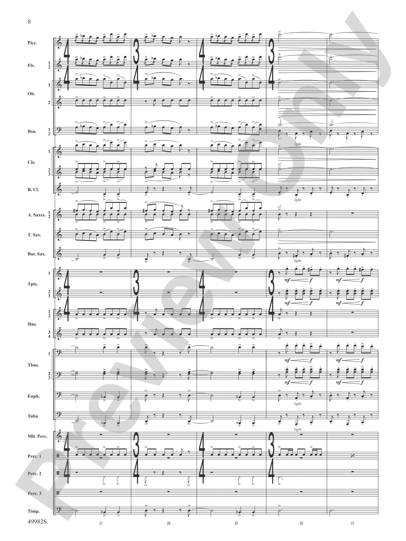 Midnight Ride: Concert Band Conductor Score & Parts