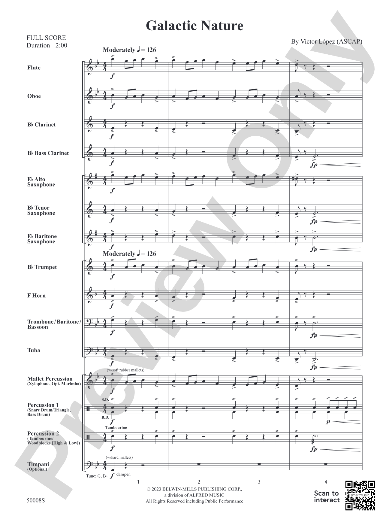 Galactic Nature: Concert Band Conductor Score & Parts