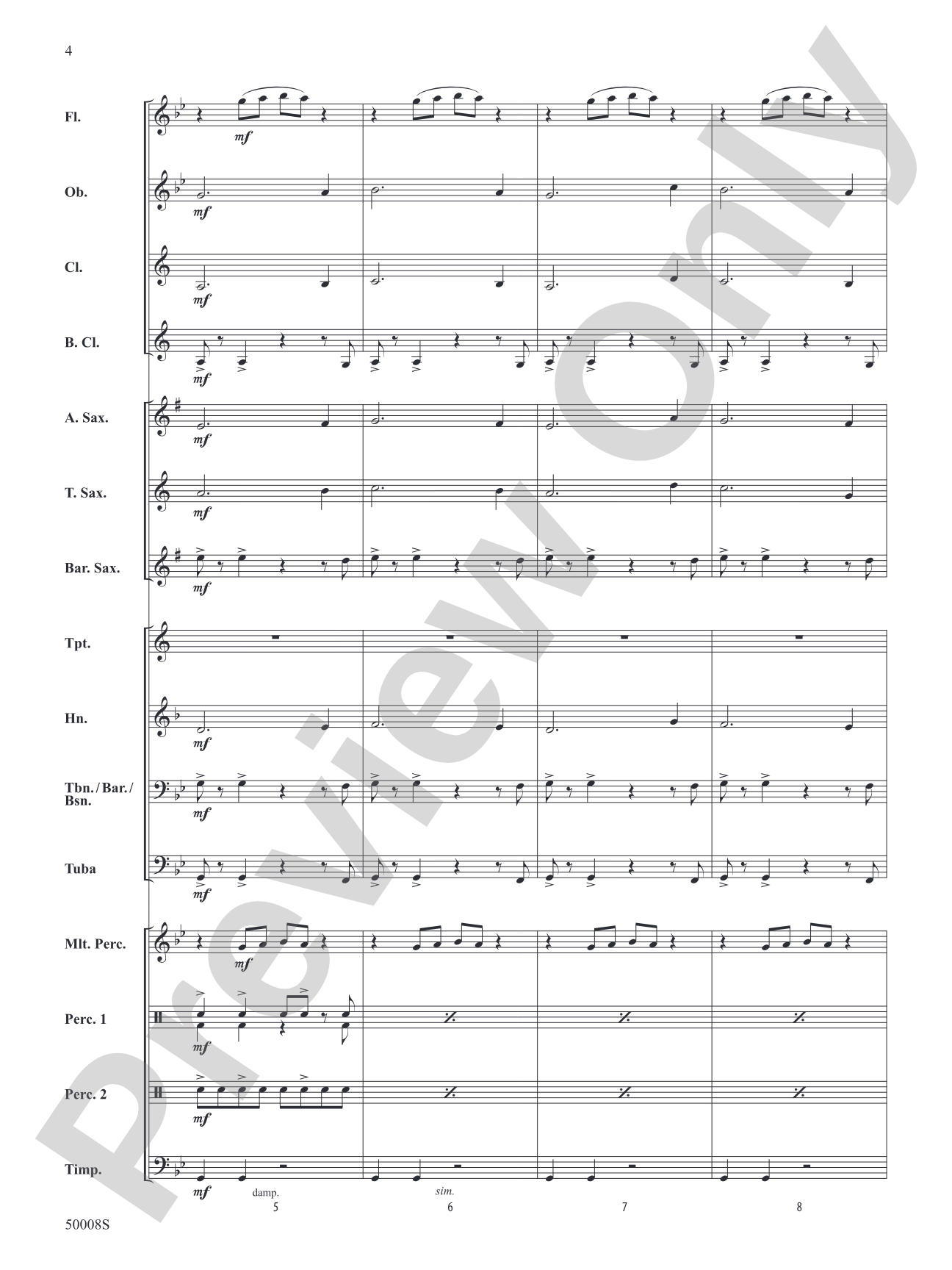 Galactic Nature: Concert Band Conductor Score & Parts