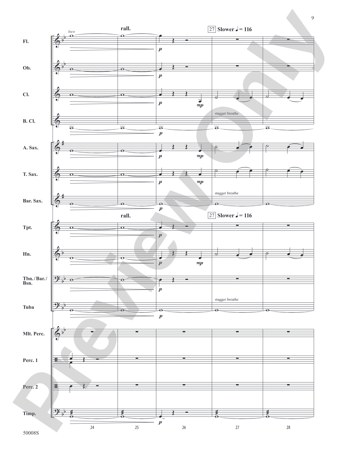 Galactic Nature: Concert Band Conductor Score & Parts