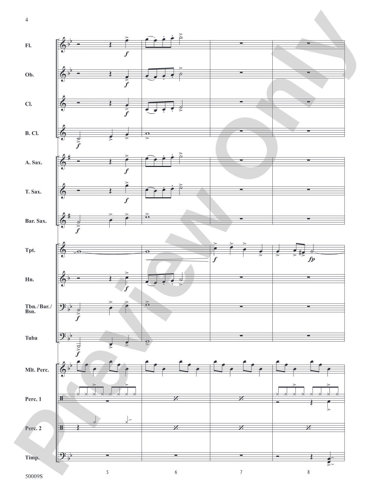 On to Victory: Concert Band Conductor Score & Parts