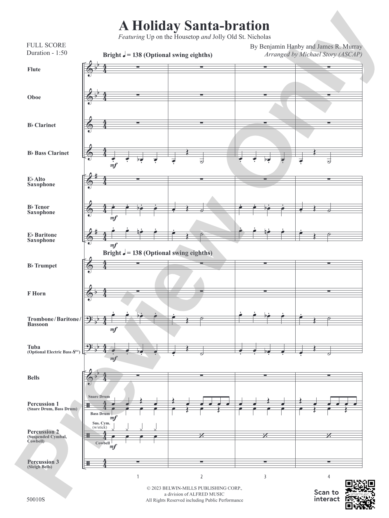 A Holiday Santa-bration: Concert Band Conductor Score & Parts