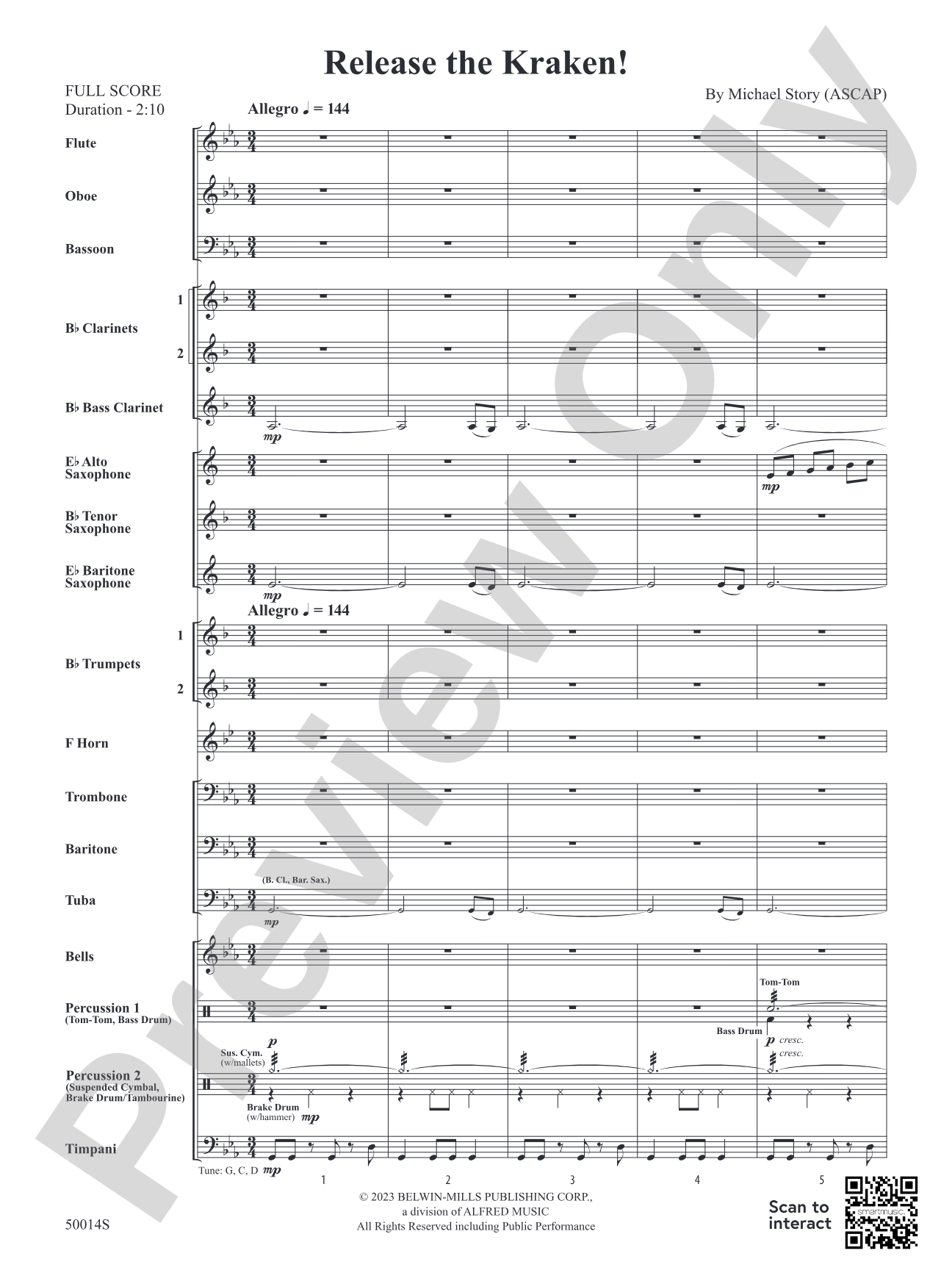 Release the Kraken!: Concert Band Conductor Score & Parts