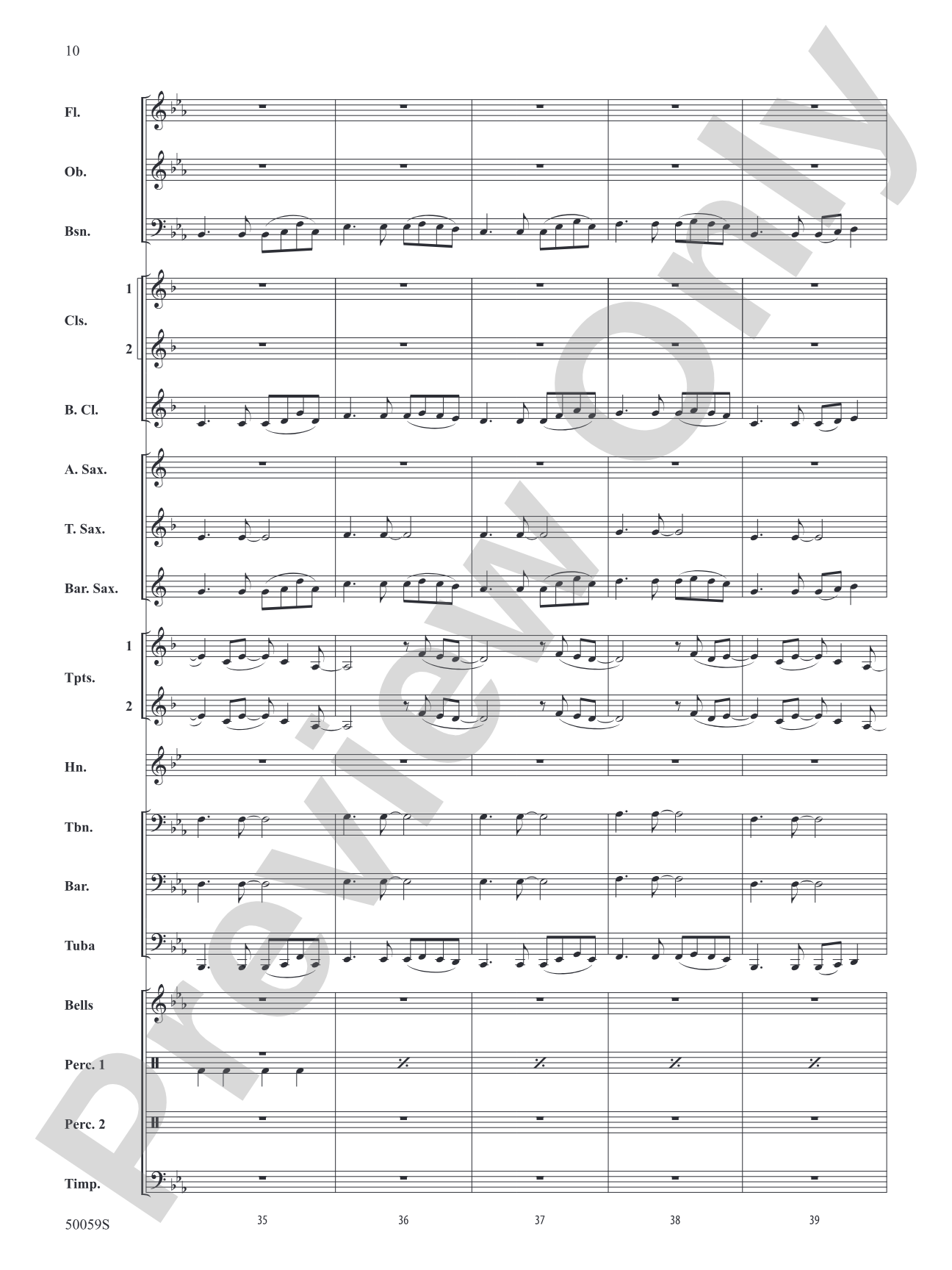 Flowers: Concert Band Conductor Score & Parts