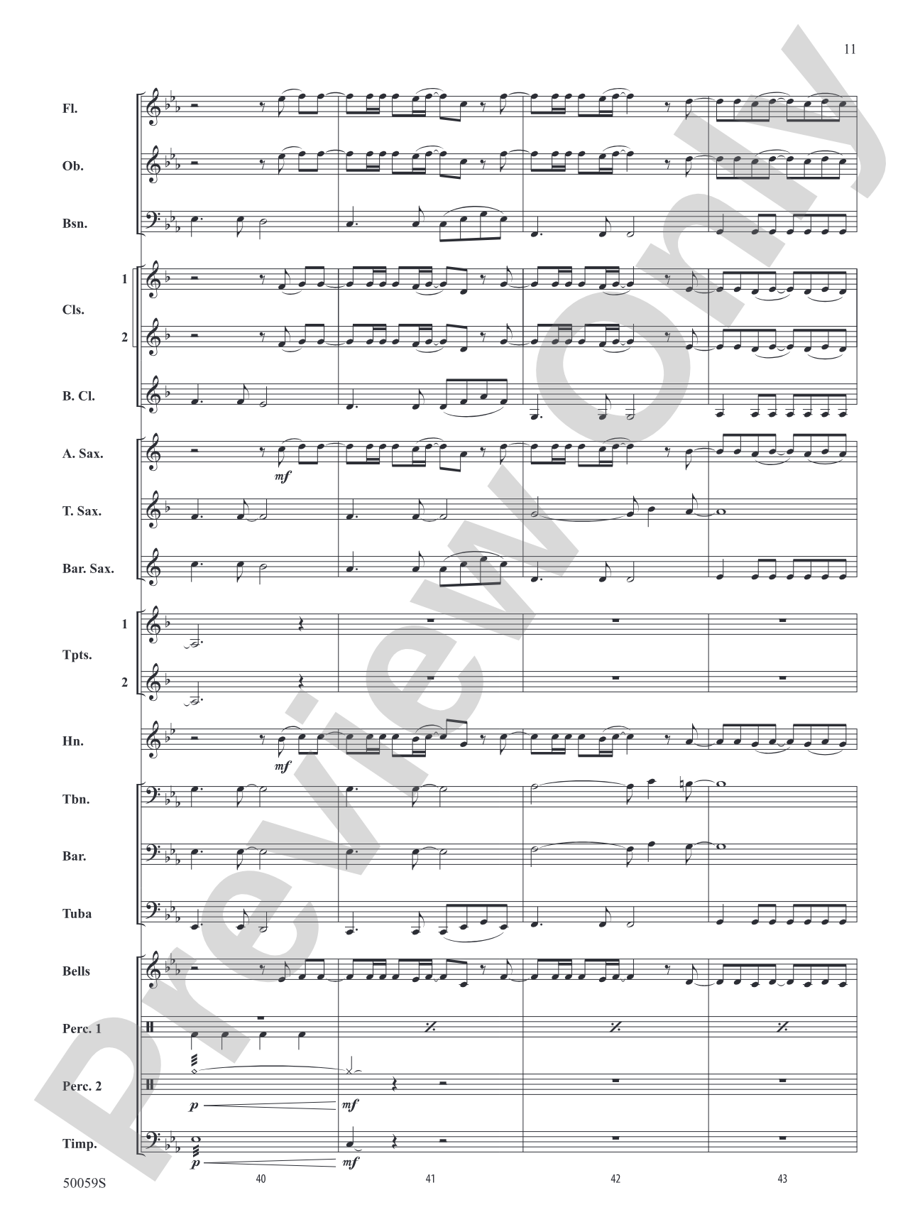 Flowers: Concert Band Conductor Score & Parts