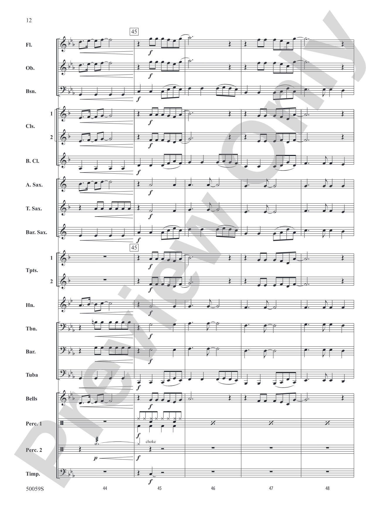 Flowers: Concert Band Conductor Score & Parts
