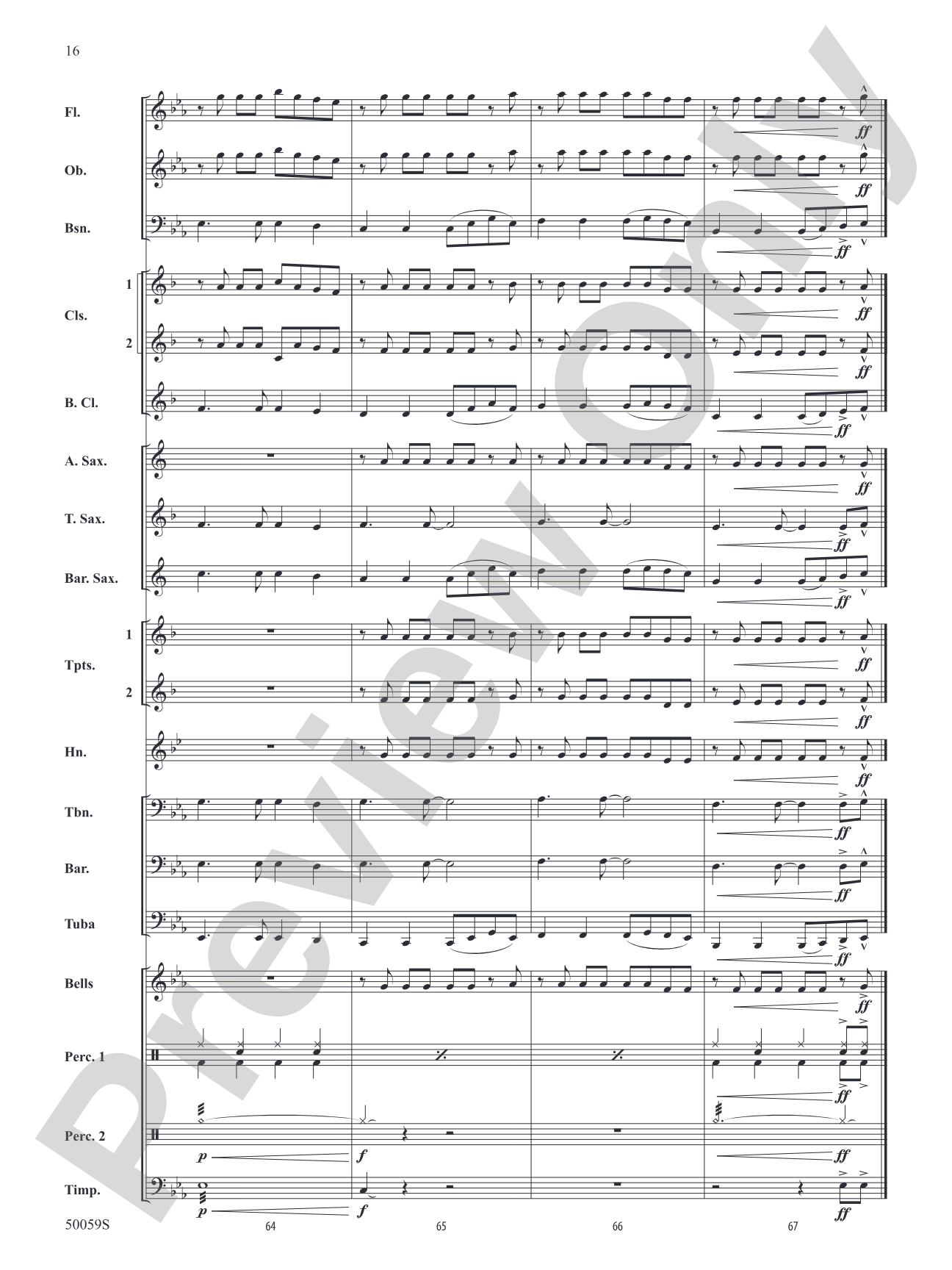 Flowers: Concert Band Conductor Score & Parts