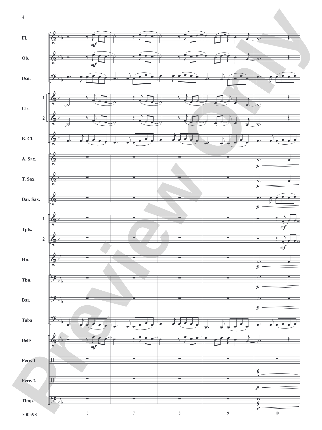 Flowers: Concert Band Conductor Score & Parts