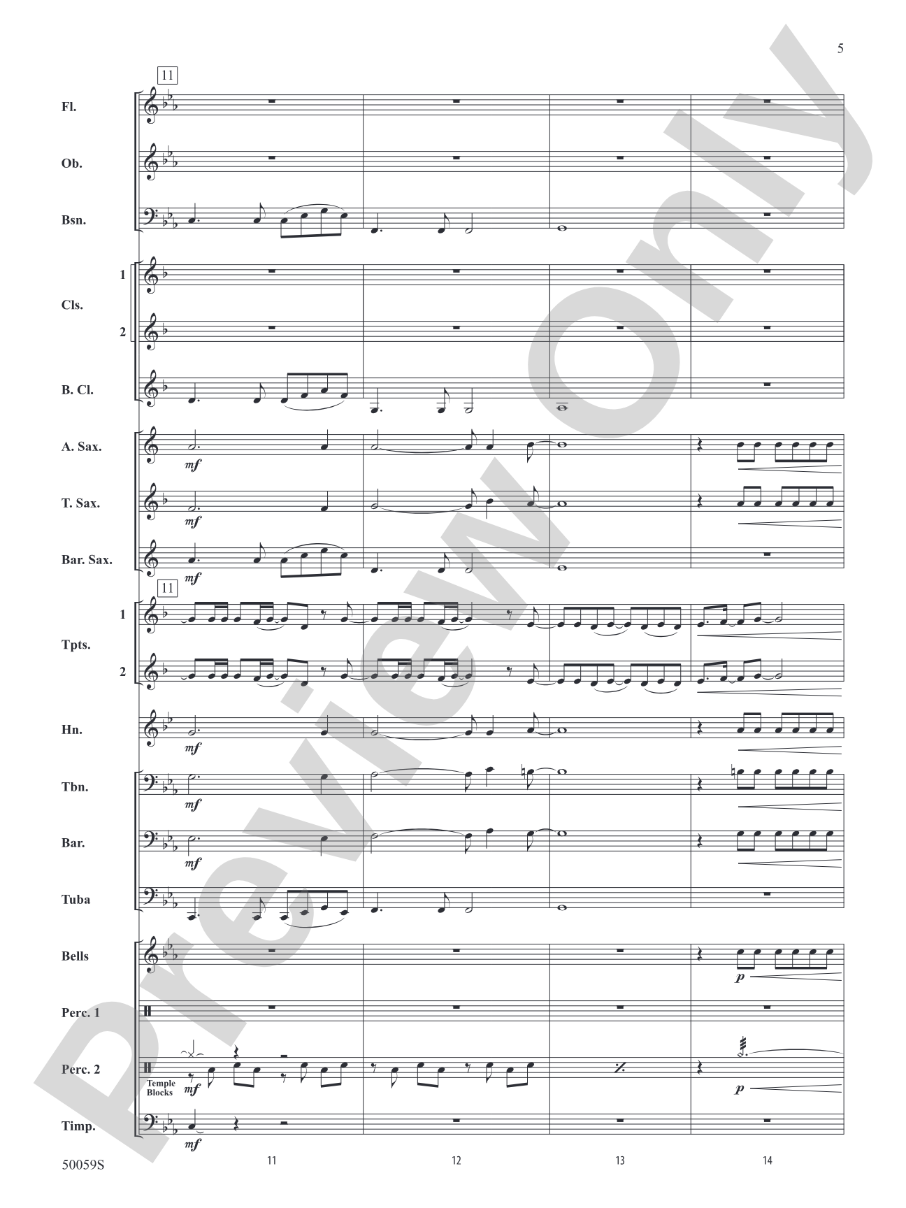 Flowers: Concert Band Conductor Score & Parts