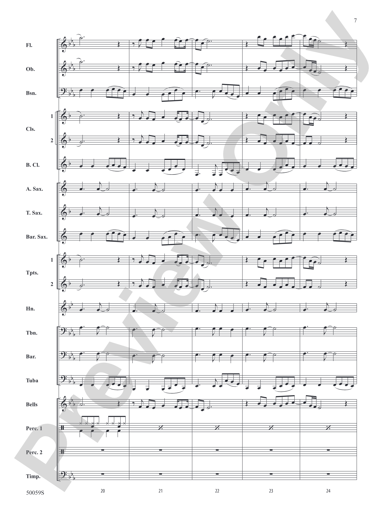 Flowers: Concert Band Conductor Score & Parts