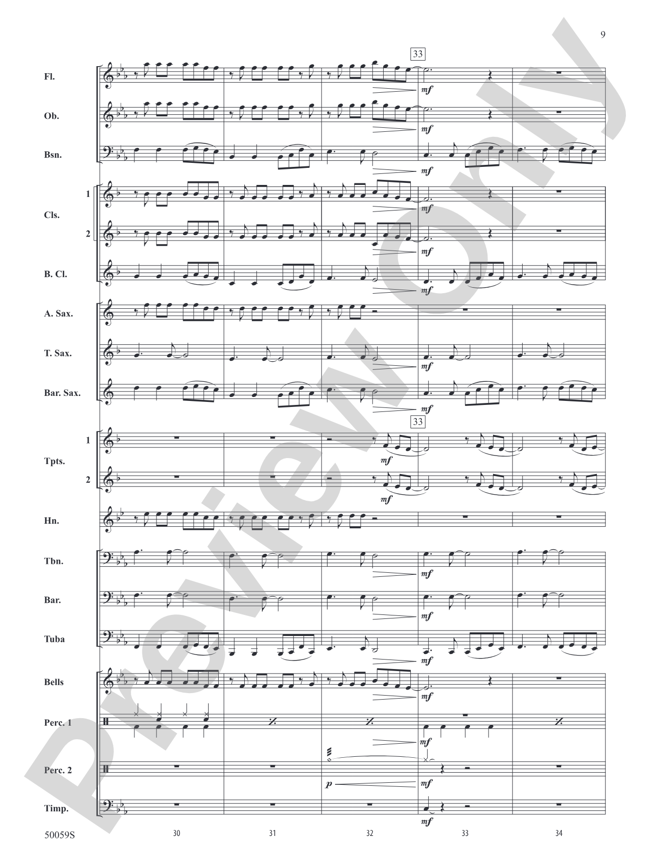 Flowers: Concert Band Conductor Score & Parts