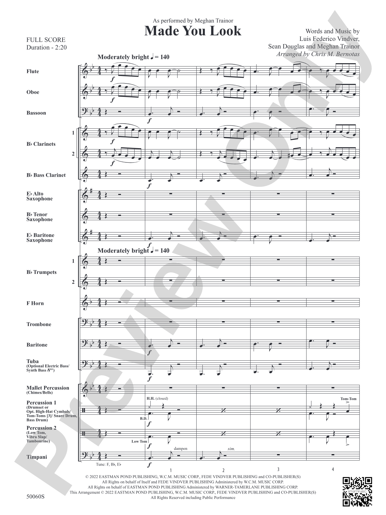 Made You Look: Concert Band Conductor Score & Parts
