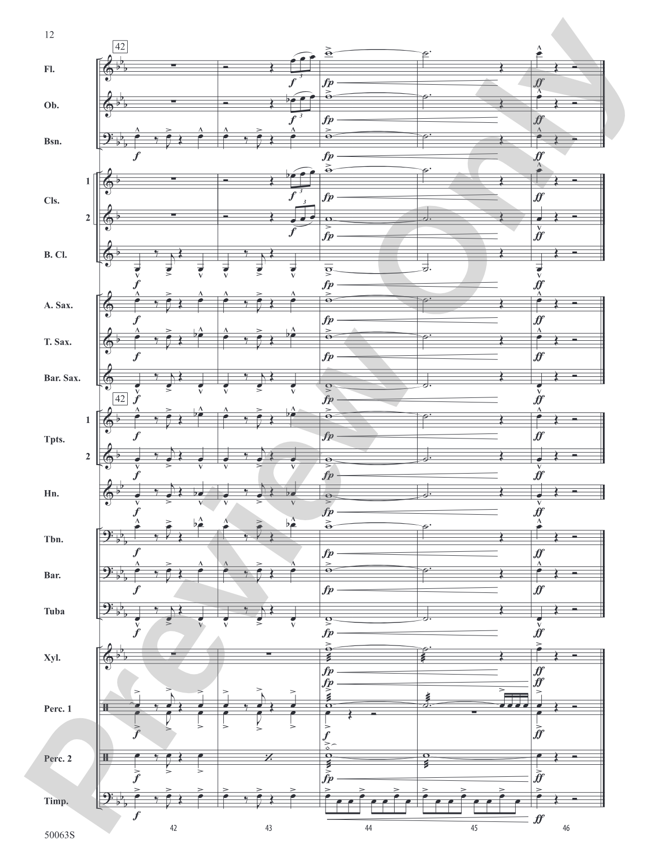 Halloween Theme: Concert Band Conductor Score & Parts