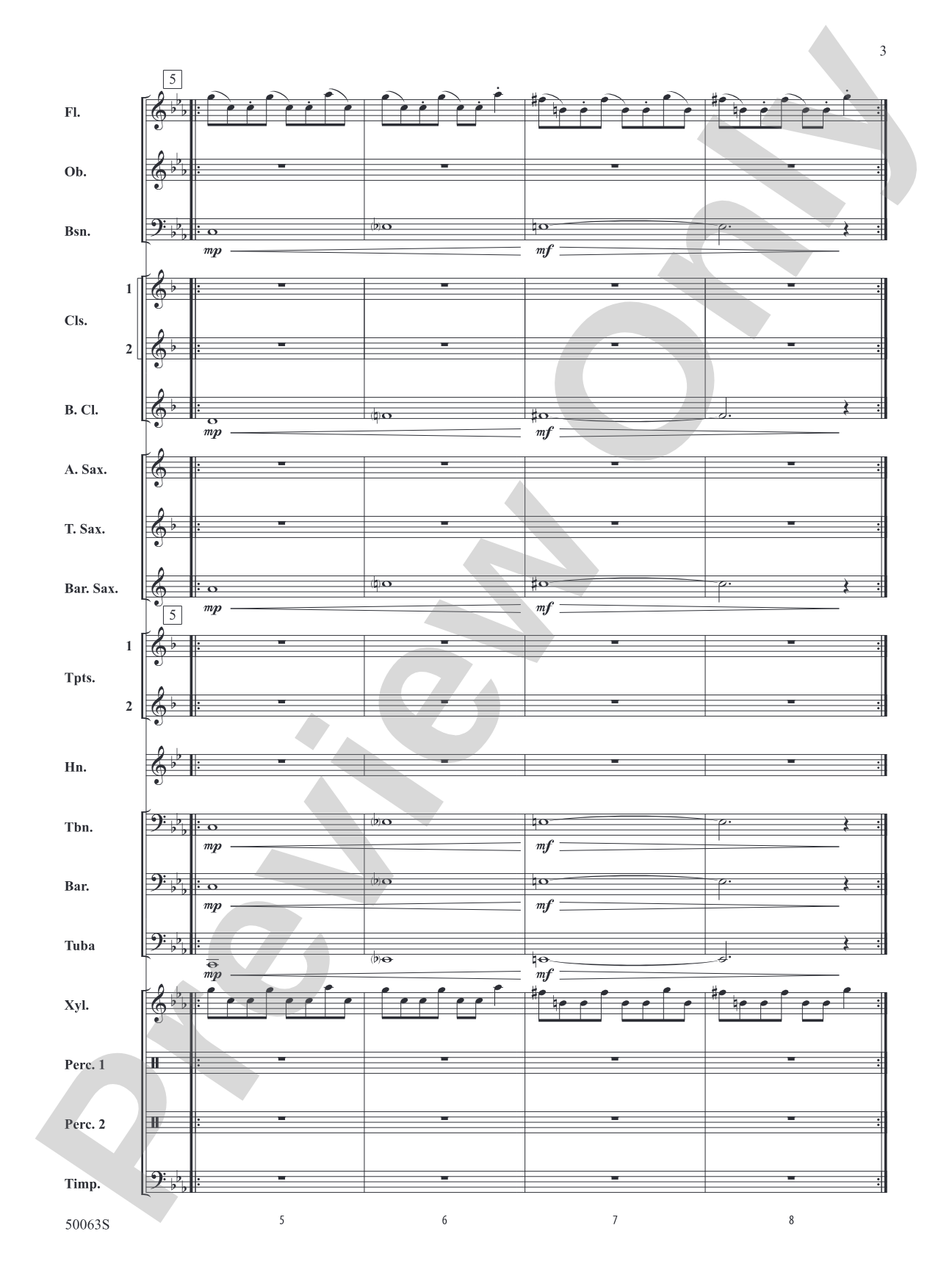 Halloween Theme: Concert Band Conductor Score & Parts