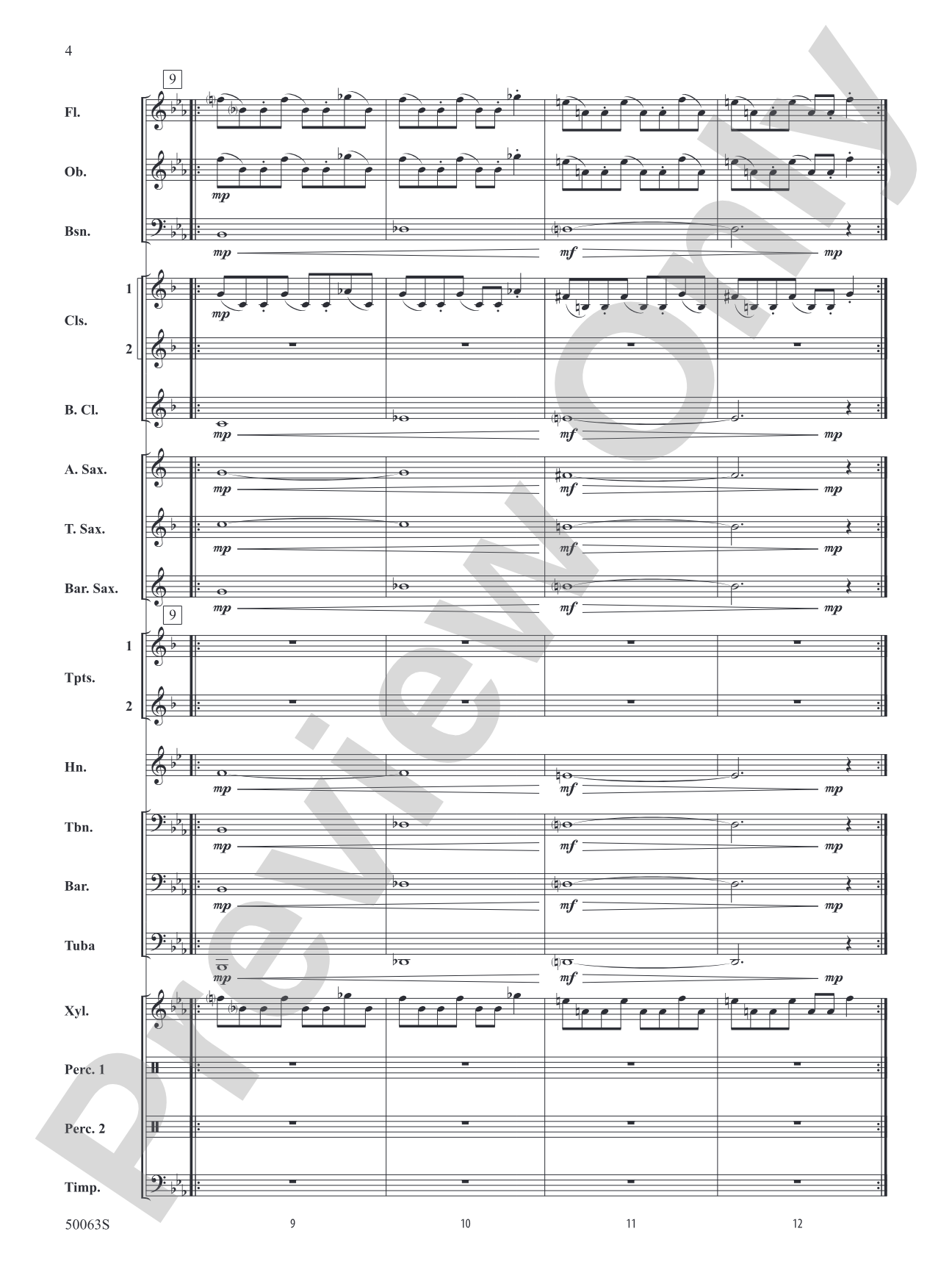 Halloween Theme: Concert Band Conductor Score & Parts