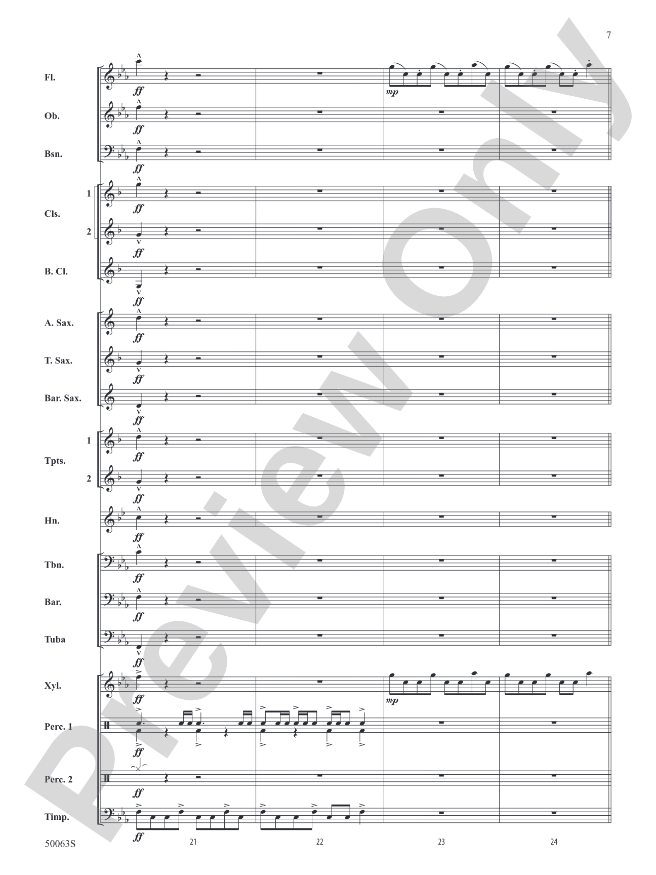 Halloween Theme: Concert Band Conductor Score & Parts