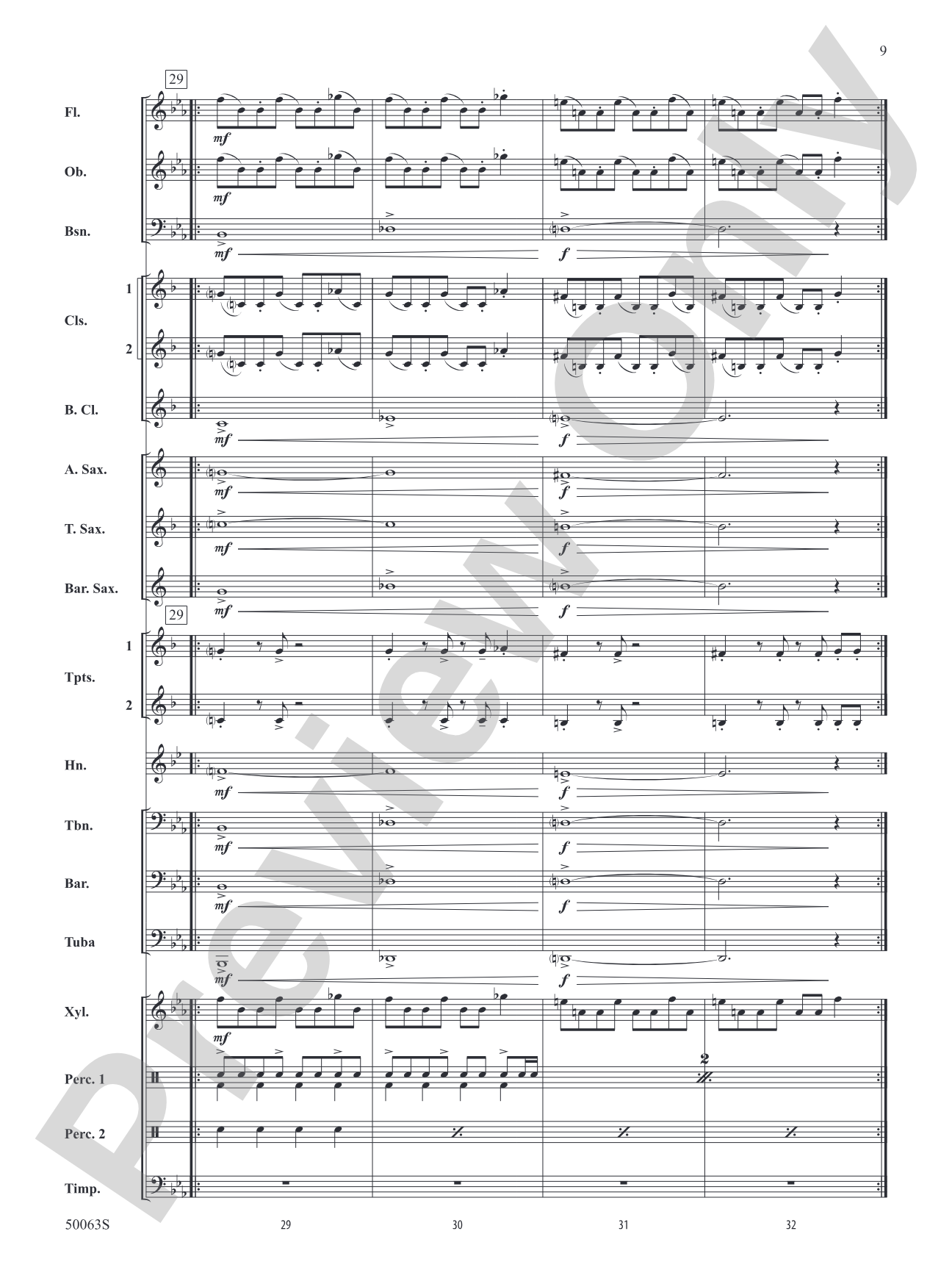 Halloween Theme: Concert Band Conductor Score & Parts