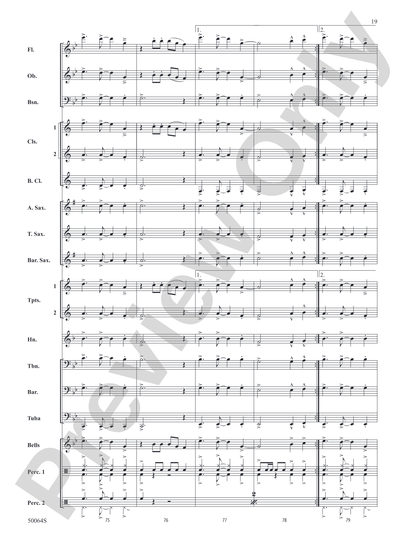 A Taylor Swift Duo: Concert Band Conductor Score & Parts
