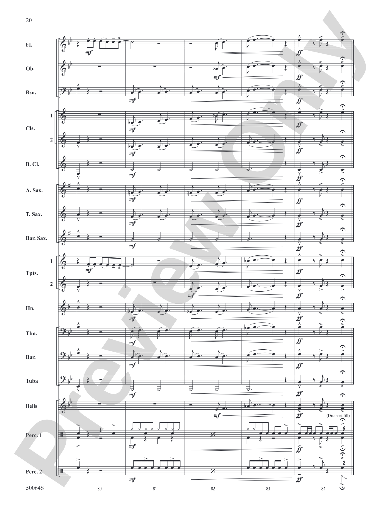 A Taylor Swift Duo: Concert Band Conductor Score & Parts