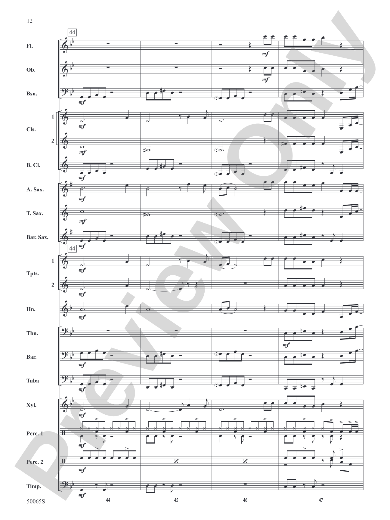 Bones: Concert Band Conductor Score & Parts